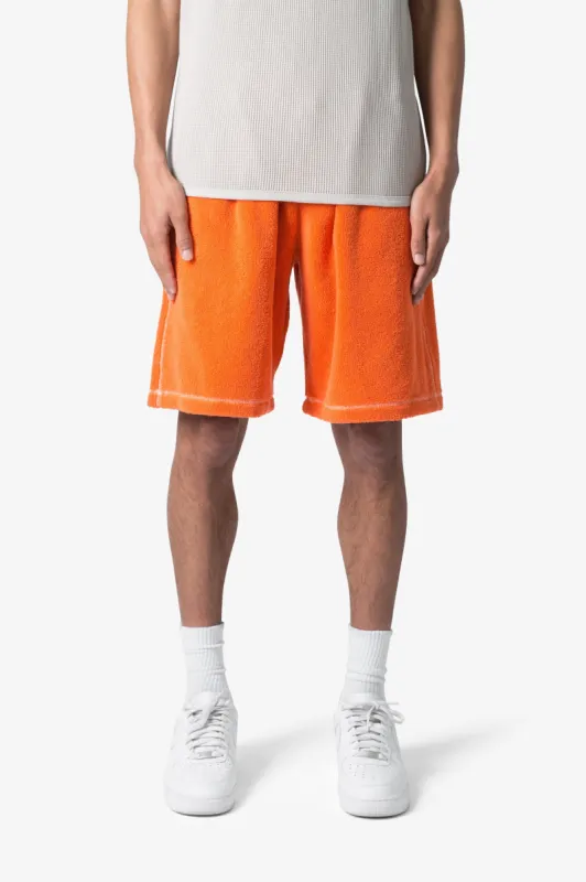 Terry Cloth Shorts - Orange sold by MNML