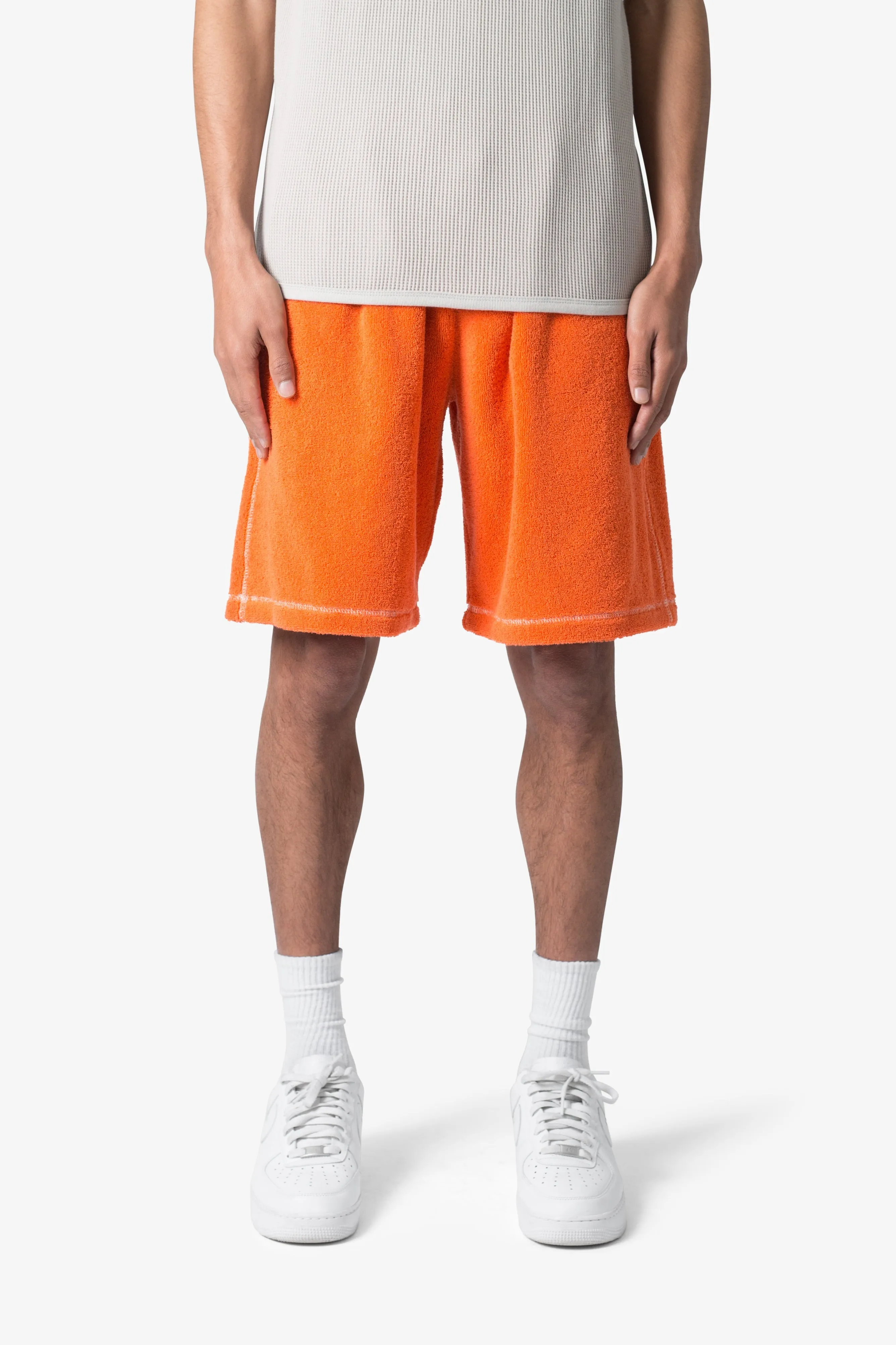 Terry Cloth Shorts - Orange sold by MNML