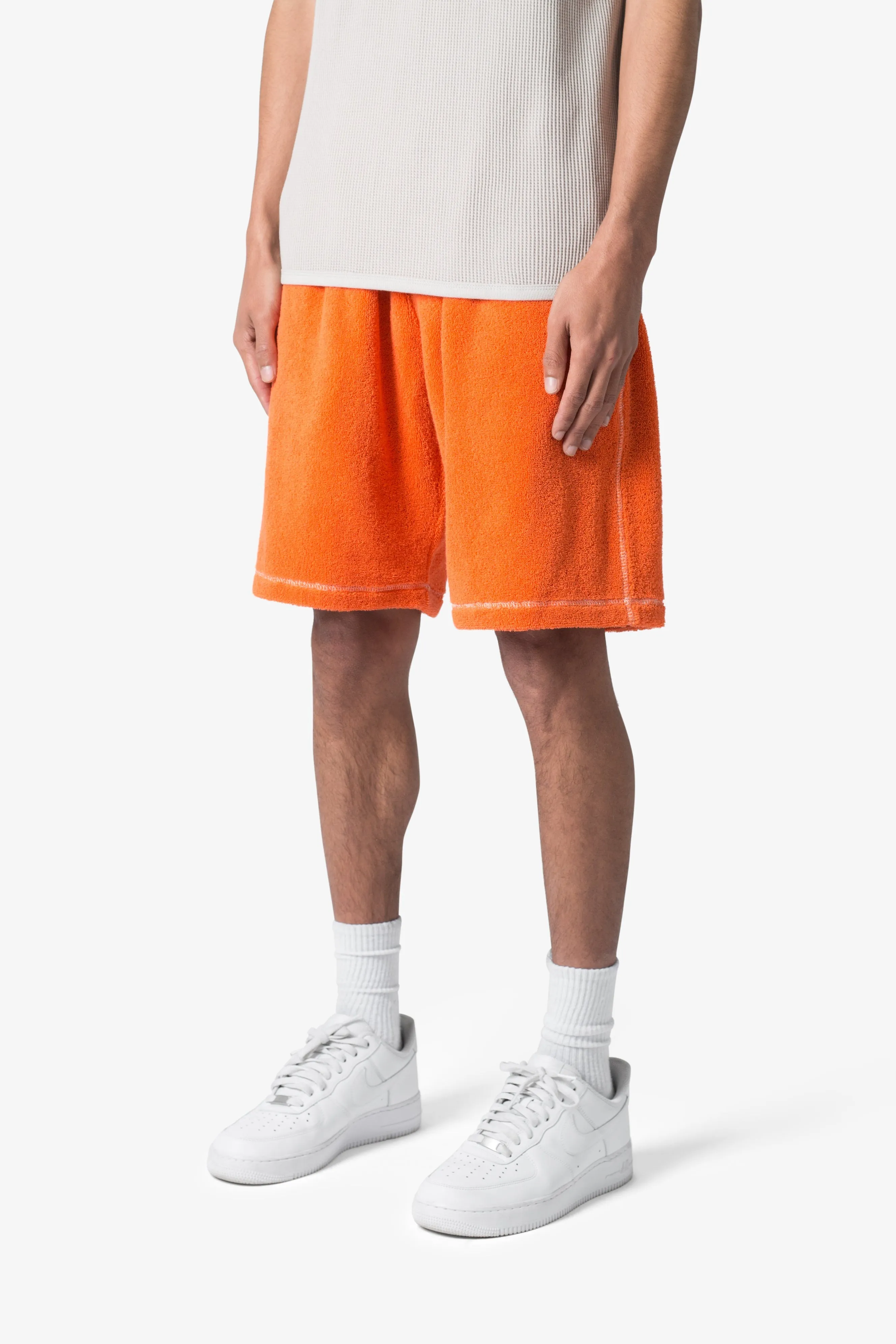 Terry Cloth Shorts - Orange sold by MNML product image thumbnail 4