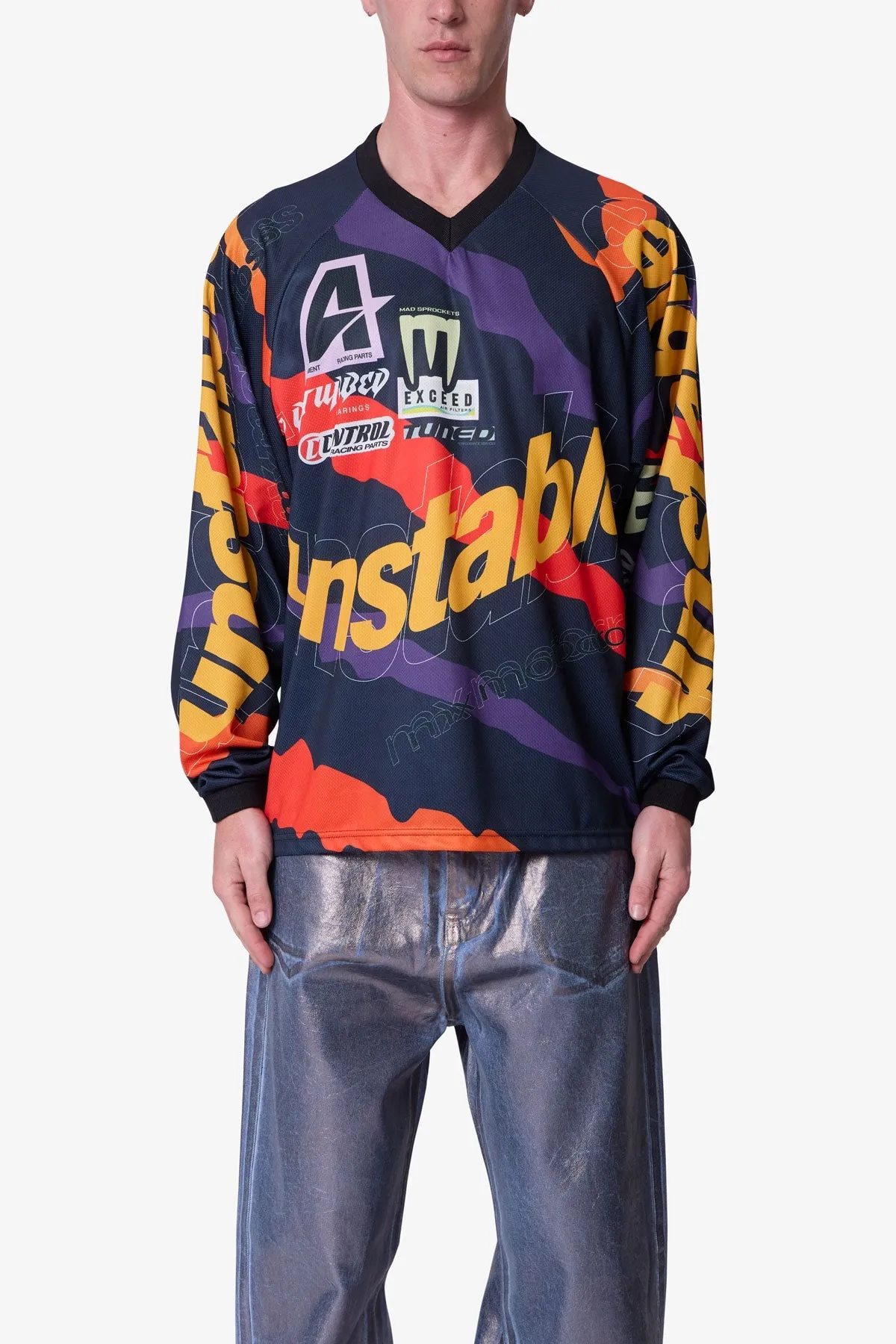 Unstable Moto Shirt - Orange Multi sold by MNML