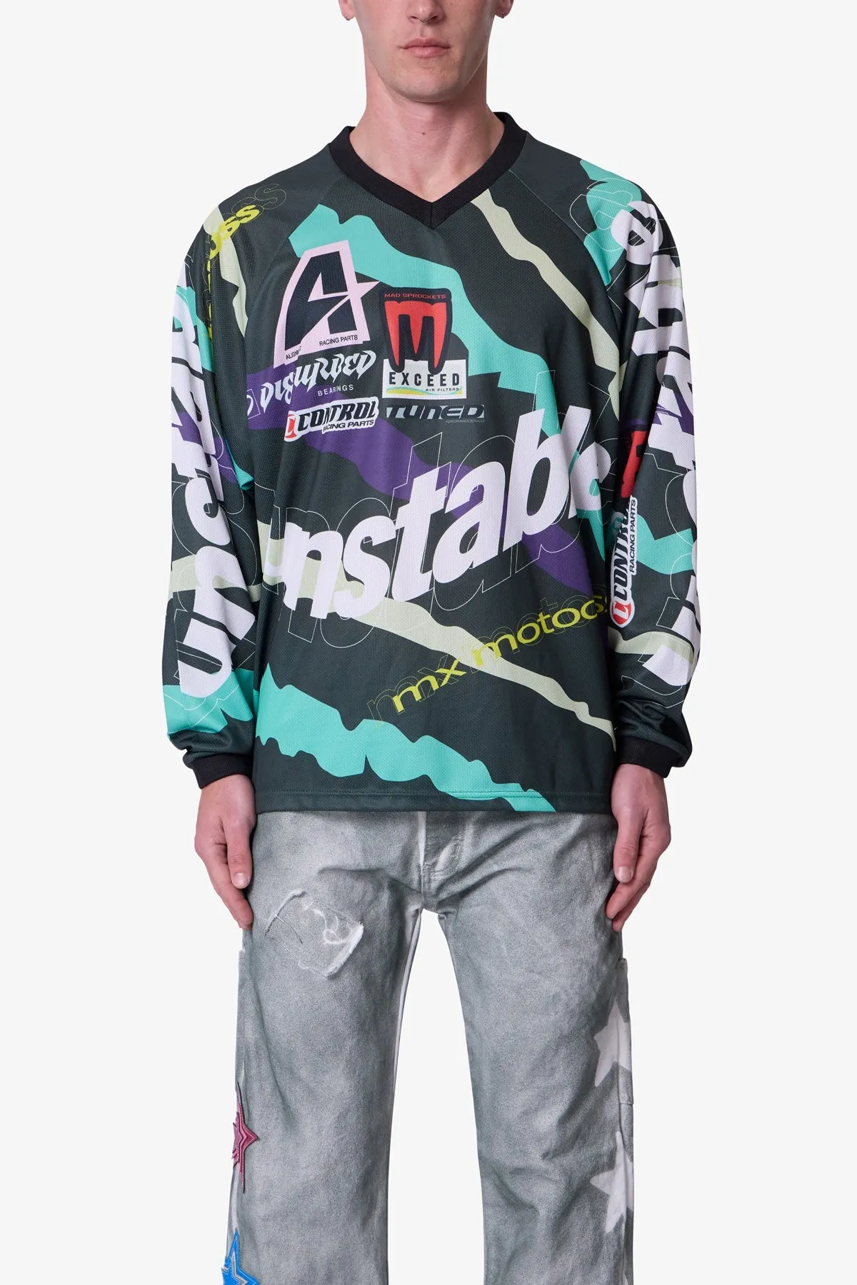 Unstable Moto Shirt - Mint Multi sold by MNML product image thumbnail 2