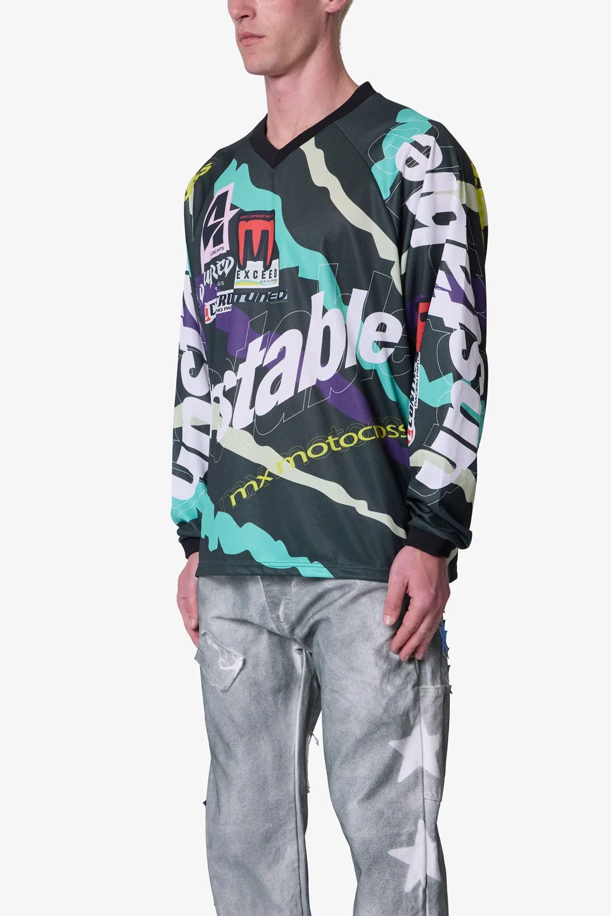 Unstable Moto Shirt - Mint Multi sold by MNML product image thumbnail 3