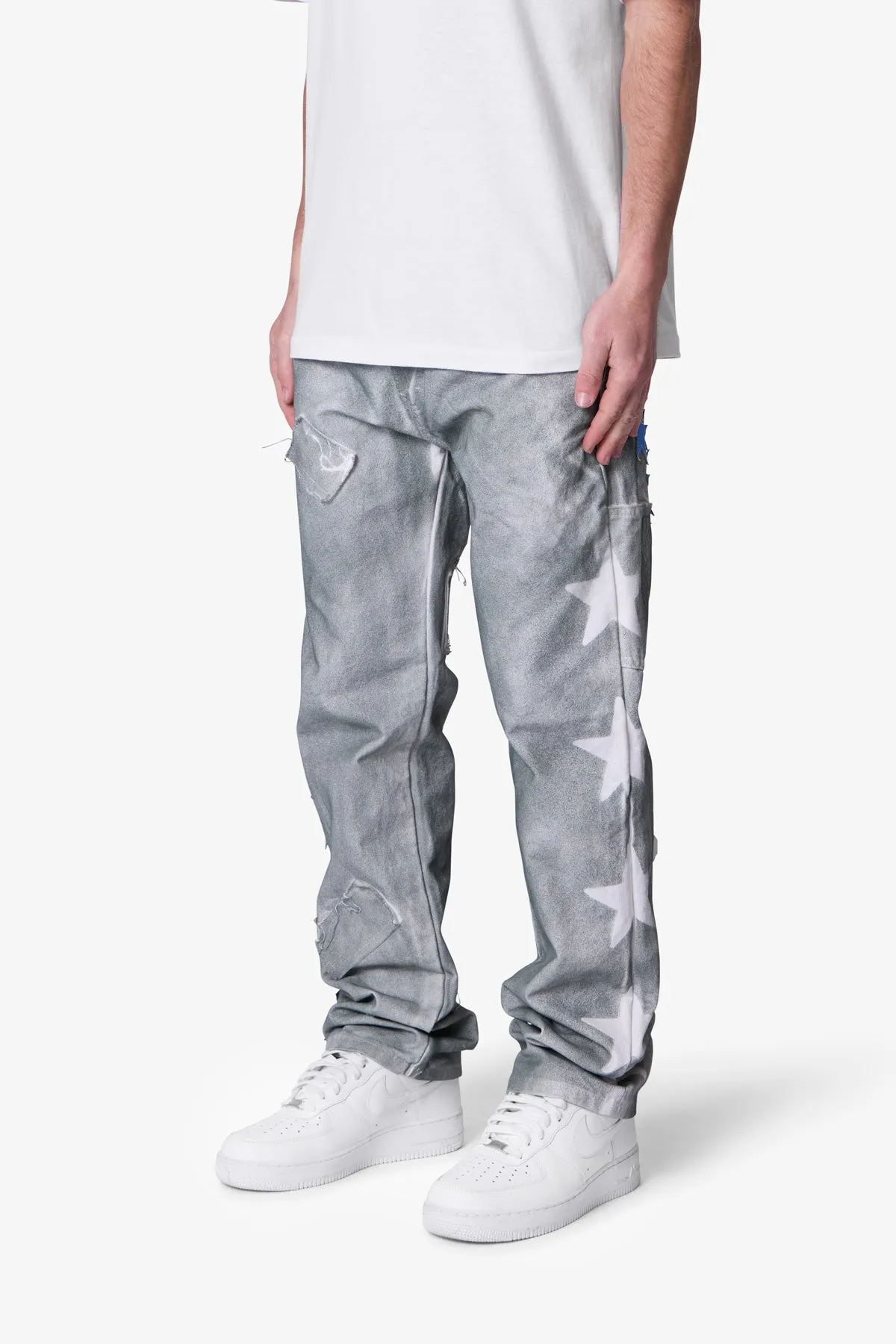 V720 Dirty Star Mailbag Denim - White sold by MNML product image thumbnail 3