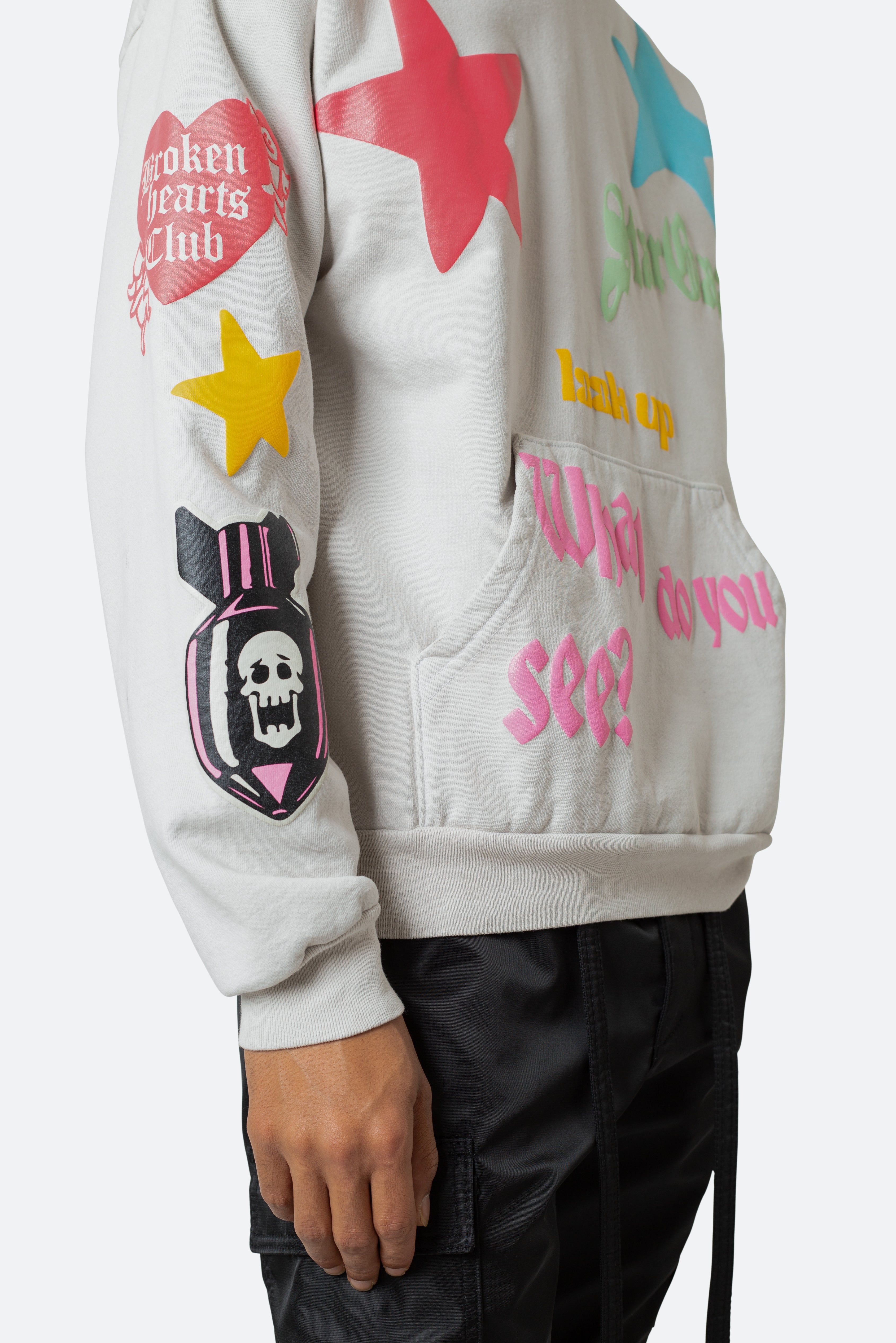 Star Gazing Hoodie - Light Grey sold by MNML product image thumbnail 7