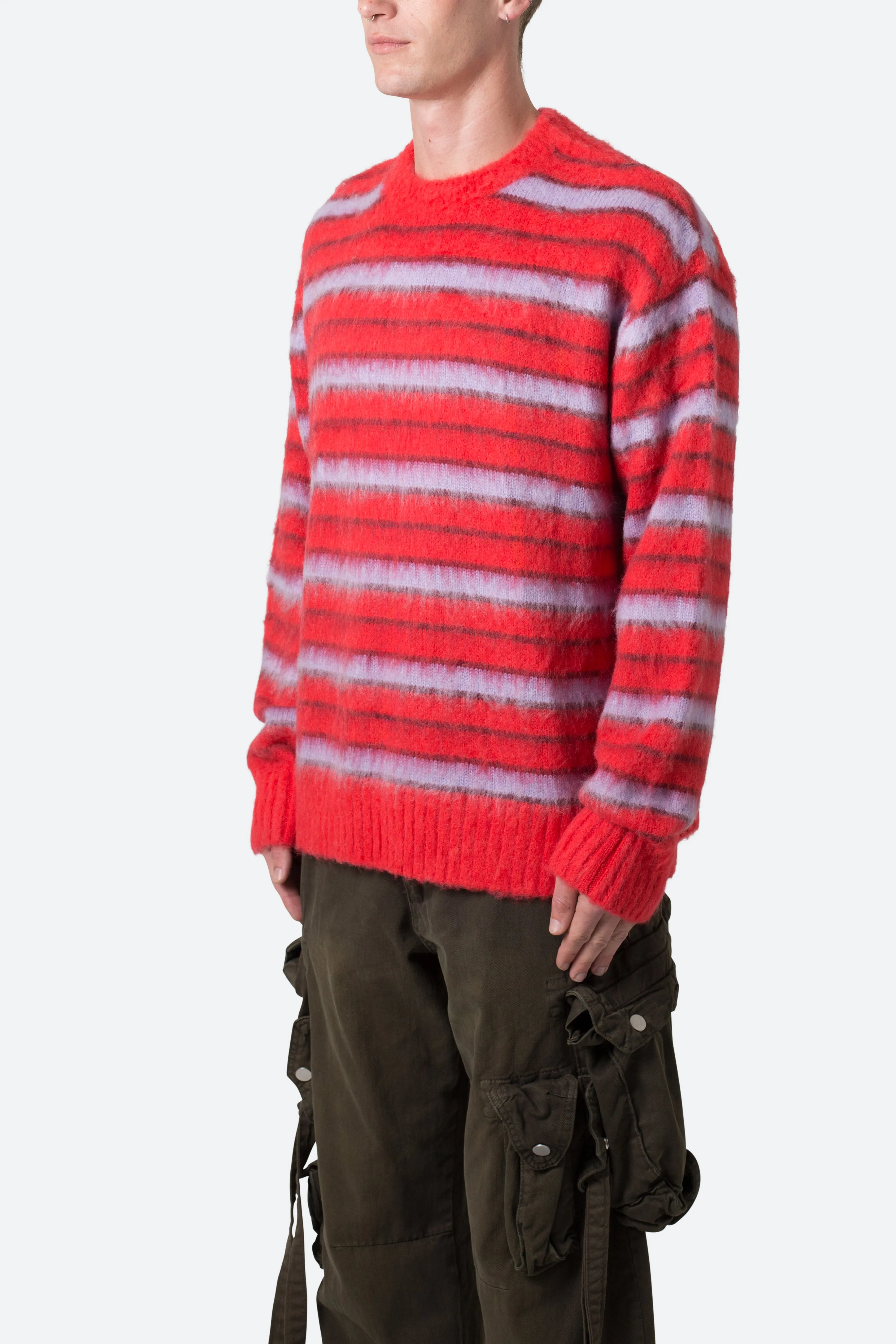 Striped Mohair Sweater - Red sold by MNML product image thumbnail 3