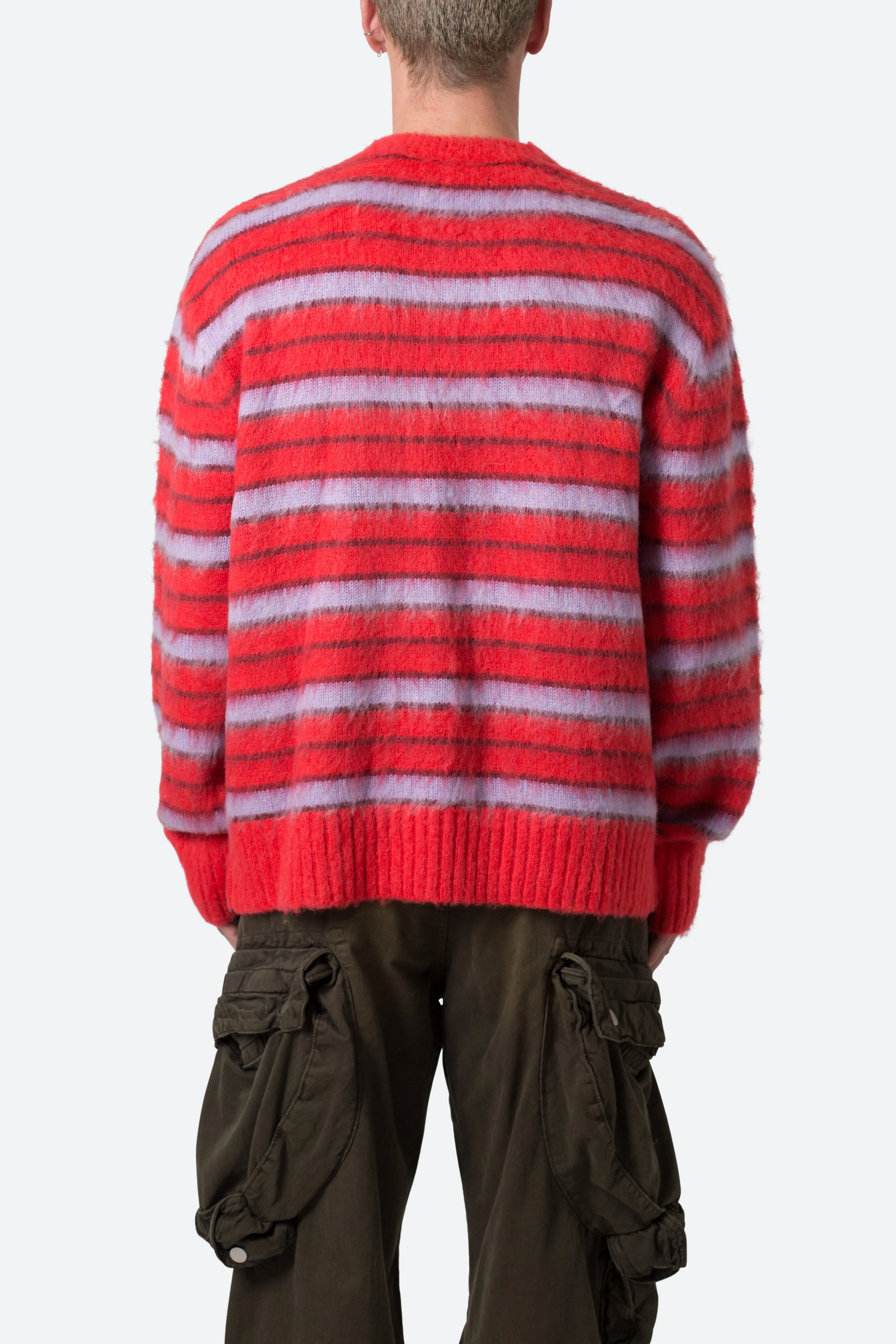 Striped Mohair Sweater - Red sold by MNML product image thumbnail 5