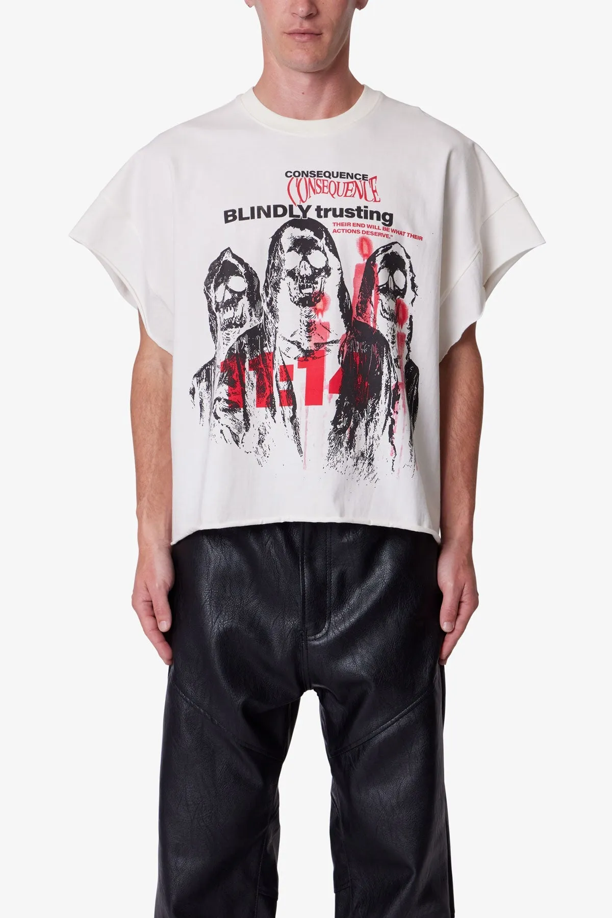 Grim Cutoff Tee - Off White sold by MNML product image thumbnail 2