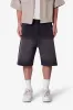 Baggy Cut Off Denim Shorts - Washed Black sold by MNML