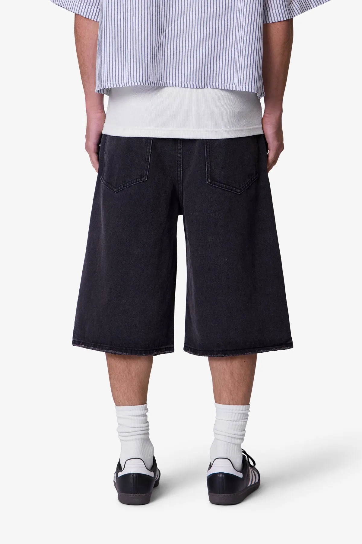 Ultra Baggy Denim Shorts - Black sold by MNML product image thumbnail 5