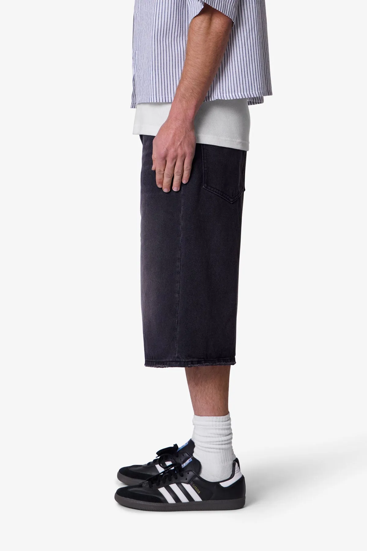 Ultra Baggy Denim Shorts - Black sold by MNML product image thumbnail 4