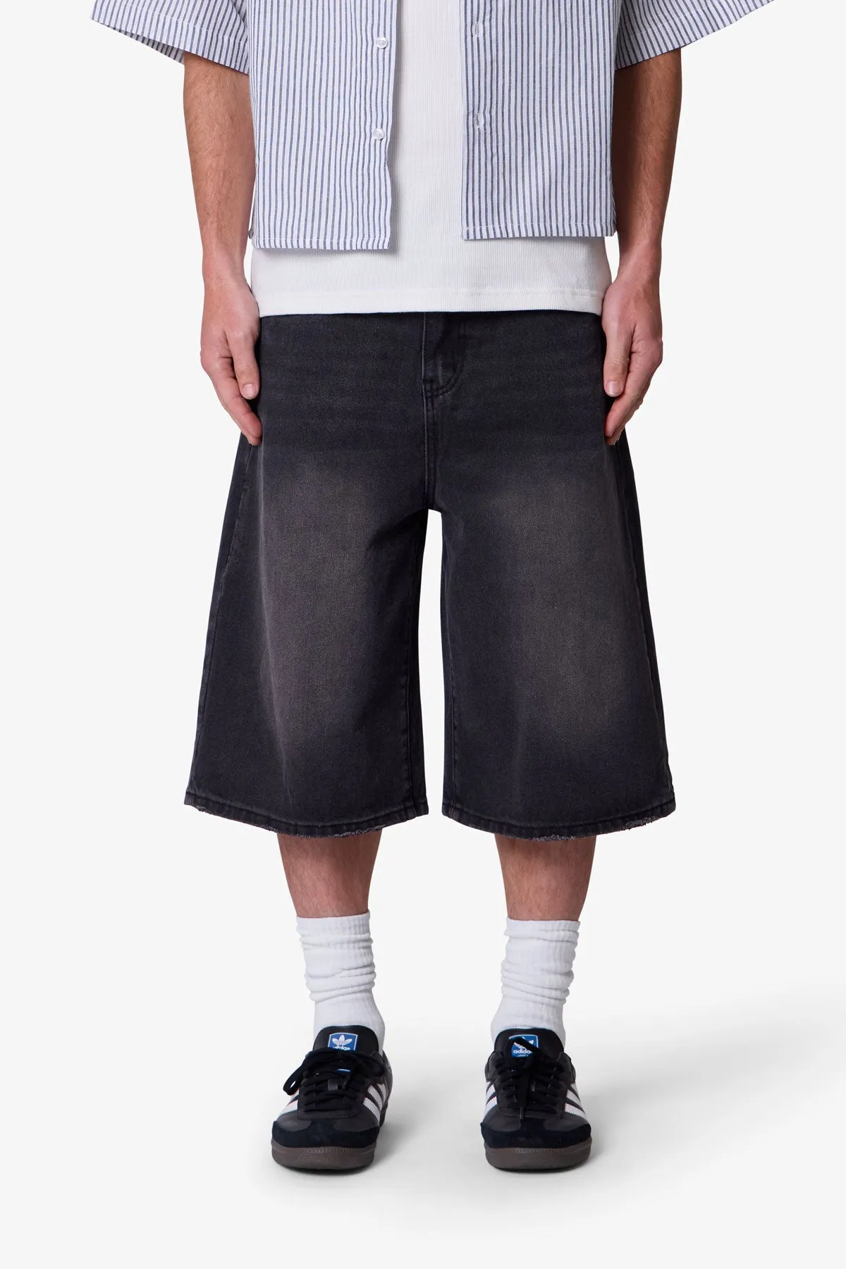 Ultra Baggy Denim Shorts - Black sold by MNML product image thumbnail 2