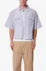 Cropped Boxy Striped S/S Shirt - Blue sold by MNML