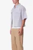 Cropped Boxy Striped S/S Shirt - Blue sold by MNML