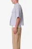 Cropped Boxy Striped S/S Shirt - Blue sold by MNML