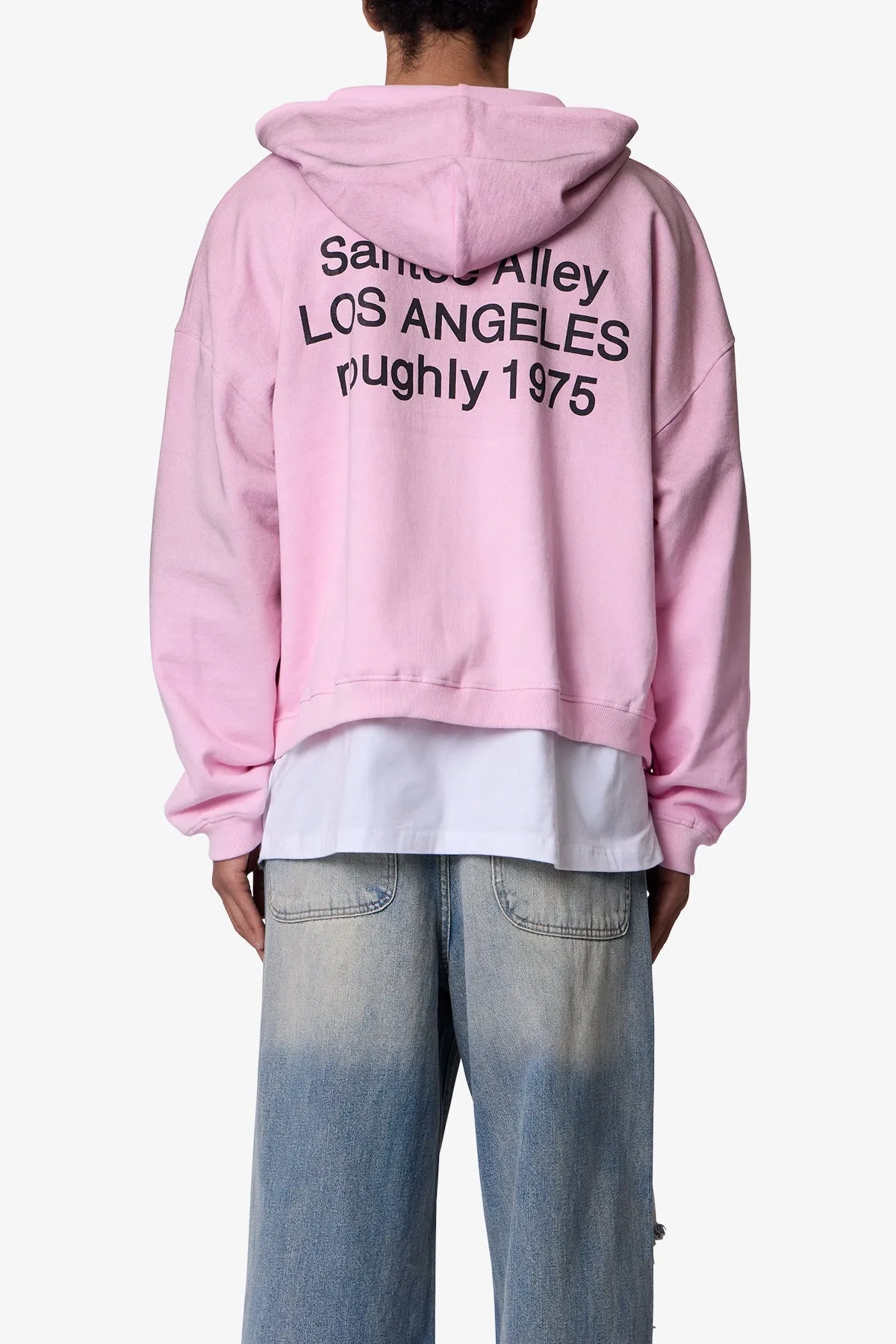 Santee Alley Zip Up Hoodie - Pink sold by MNML product image thumbnail 5