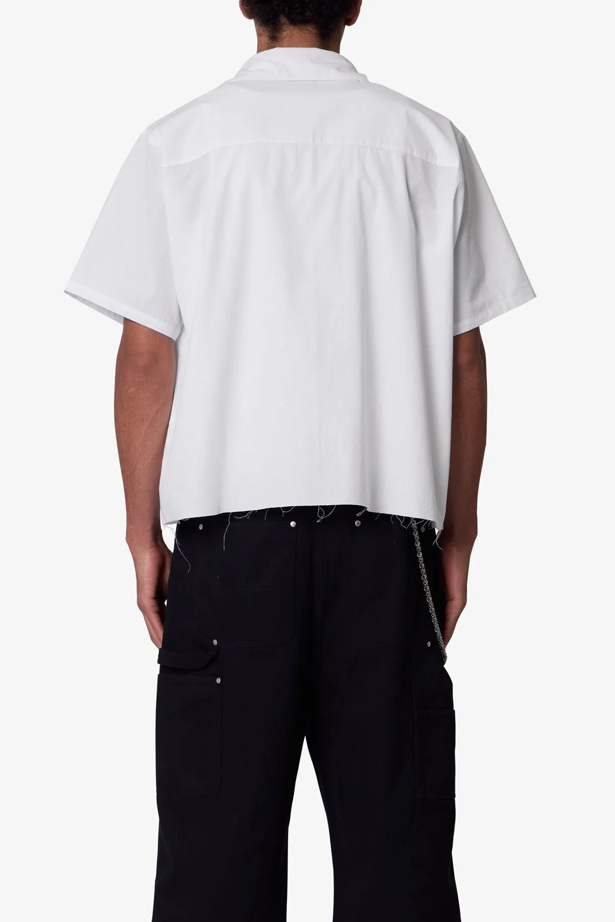 Poplin Cropped S/S Shirt - White sold by MNML product image thumbnail 5