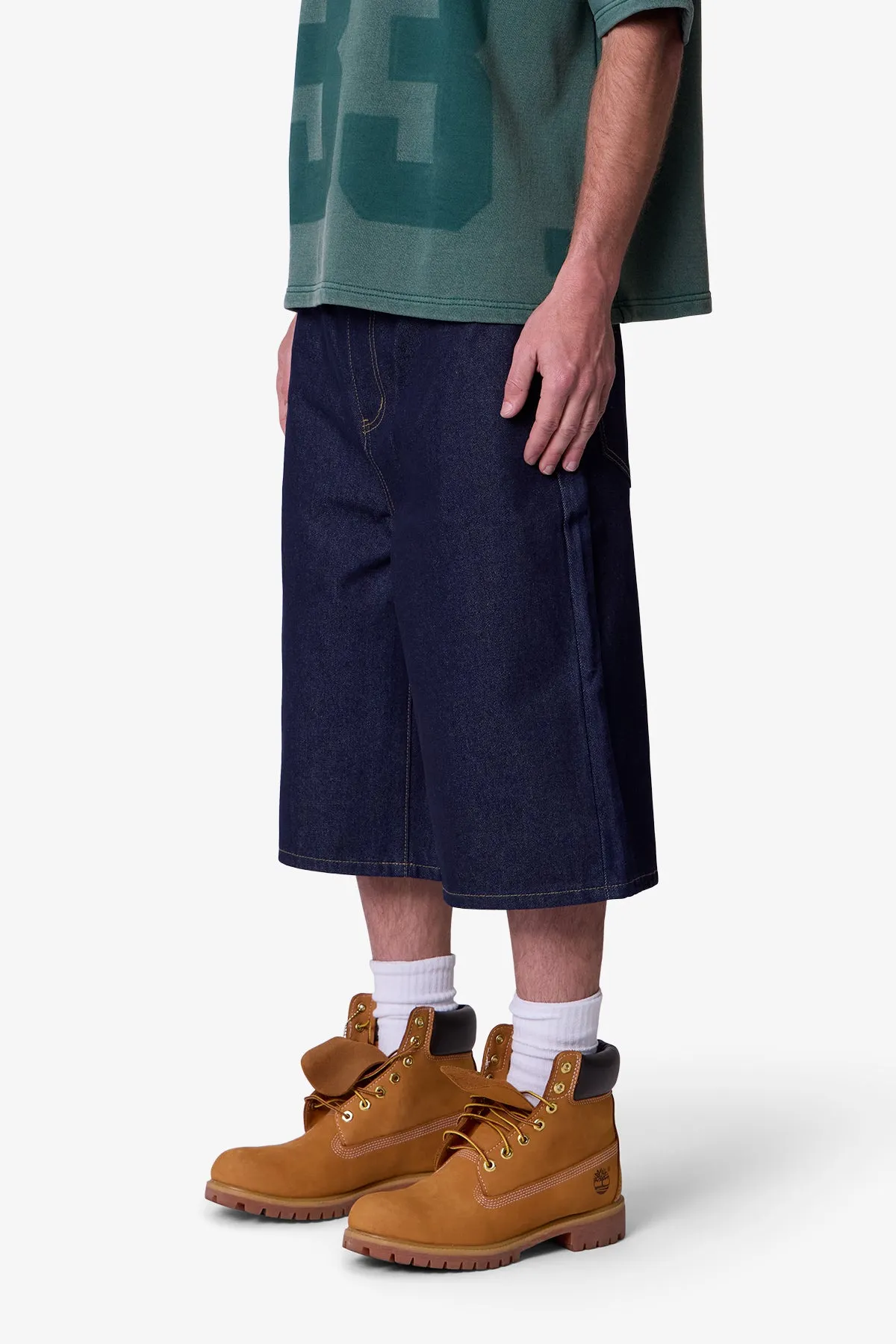 Raw Ultra Baggy Denim Shorts - Rinsed Indigo sold by MNML product image thumbnail 3