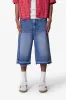 Ultra Baggy Raw Hem Denim Shorts - Washed Blue sold by MNML