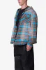 Faded Hooded Flannel Shirt - Washed Blue sold by MNML