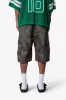Baggy Distressed Cargo Shorts - Washed Camo sold by MNML
