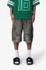 Baggy Distressed Cargo Shorts - Washed Camo sold by MNML