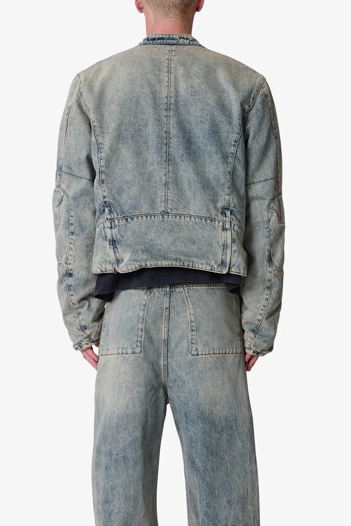 Moto Denim Jacket - Vintage Blue sold by MNML product image thumbnail 5