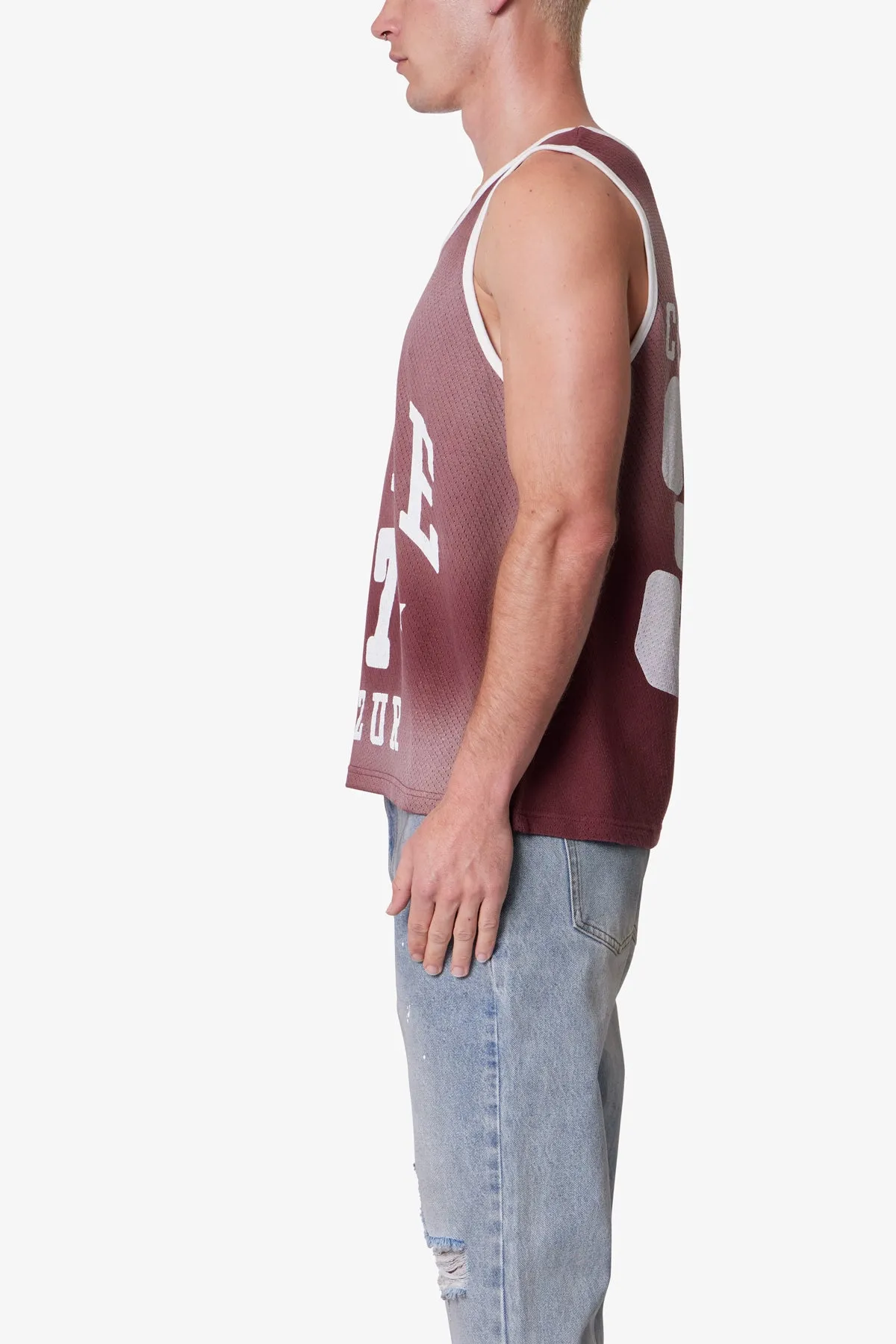Jersey Pennie Tank - Burgundy sold by MNML product image thumbnail 4