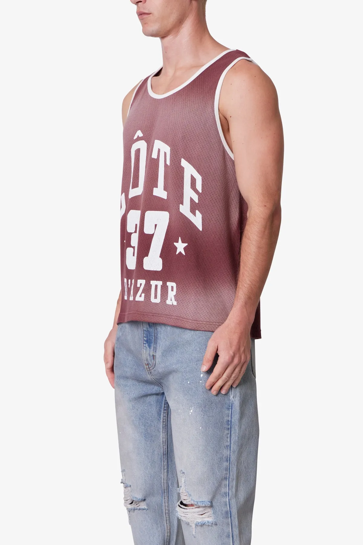 Jersey Pennie Tank - Burgundy sold by MNML product image thumbnail 3