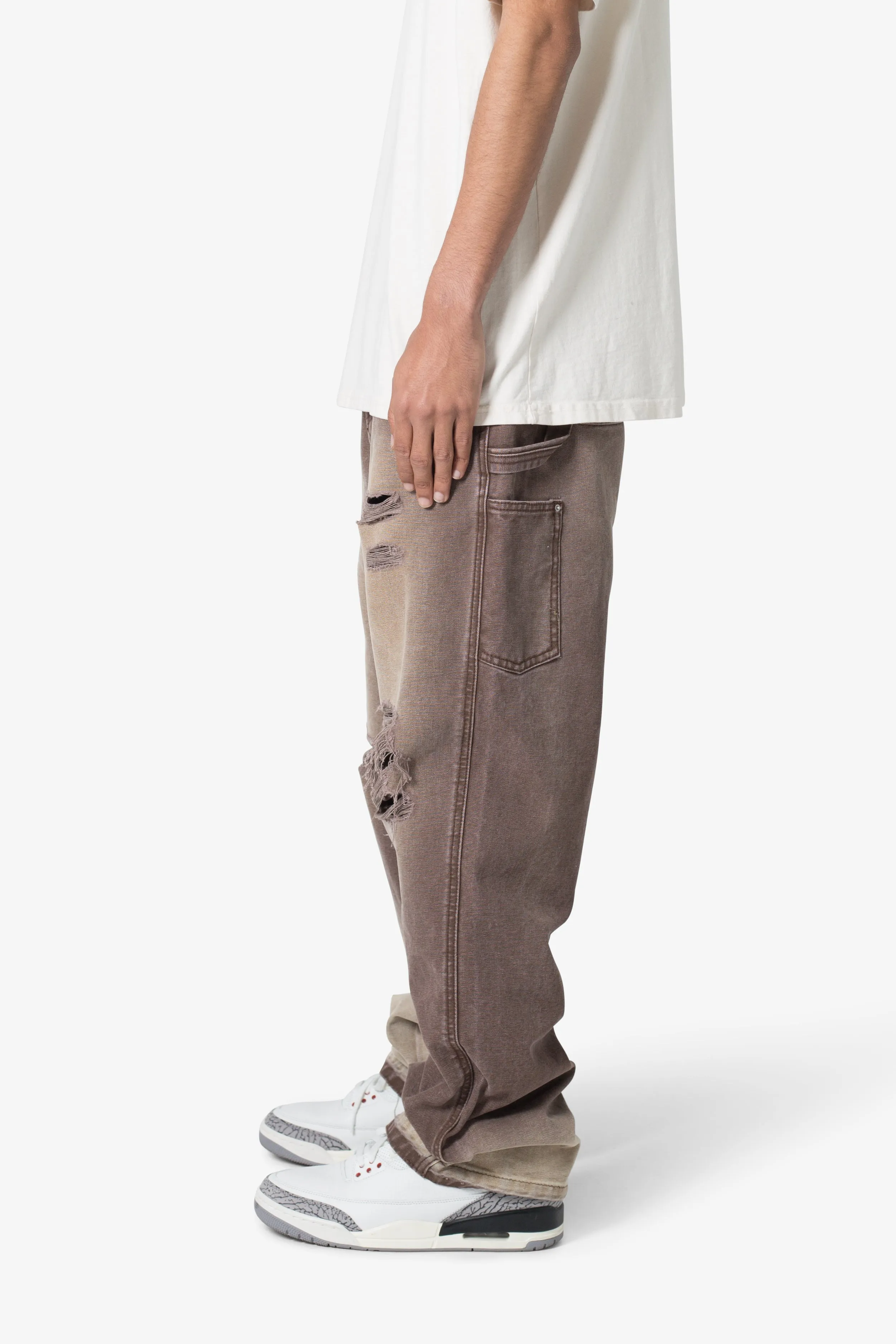Ultra Baggy Work Pants - Brown sold by MNML product image thumbnail 4