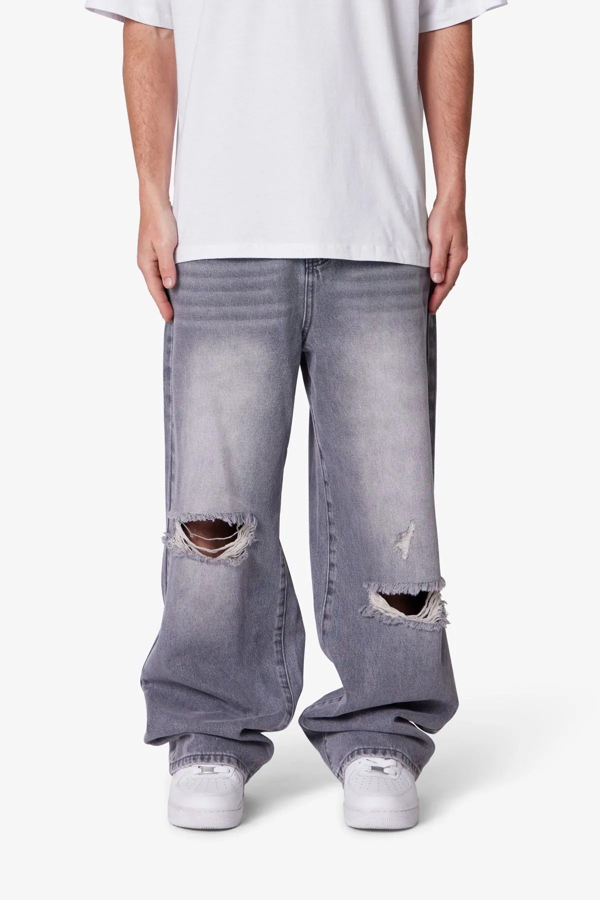 Ultra Baggy Blowout Denim - Washed Grey sold by MNML product image thumbnail 2