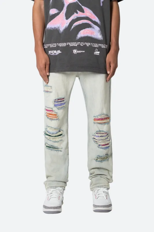 V520 Mohair Patch Denim - Multi sold by MNML