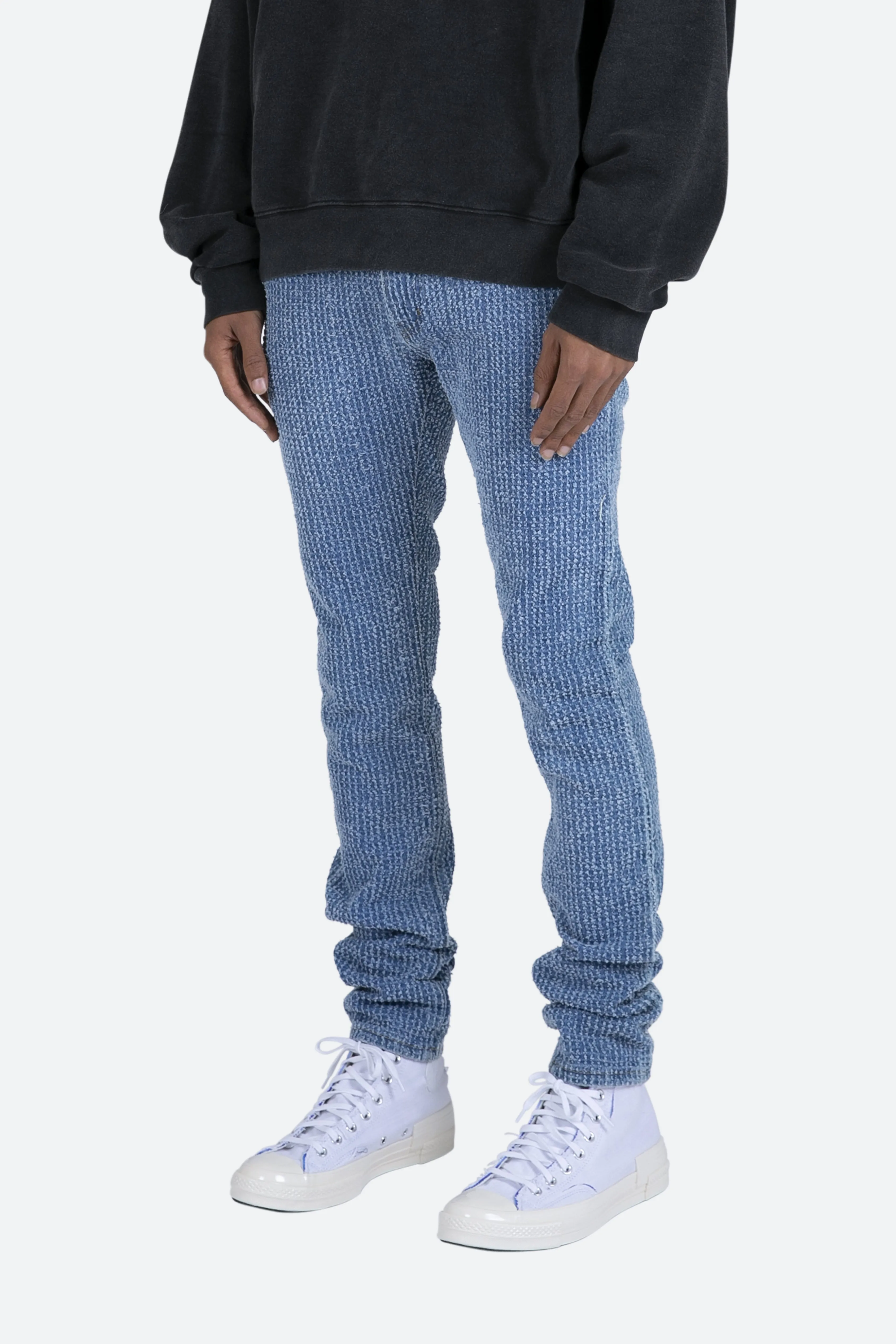 M308 Jacquard Slim Denim - Blue sold by MNML product image thumbnail 3