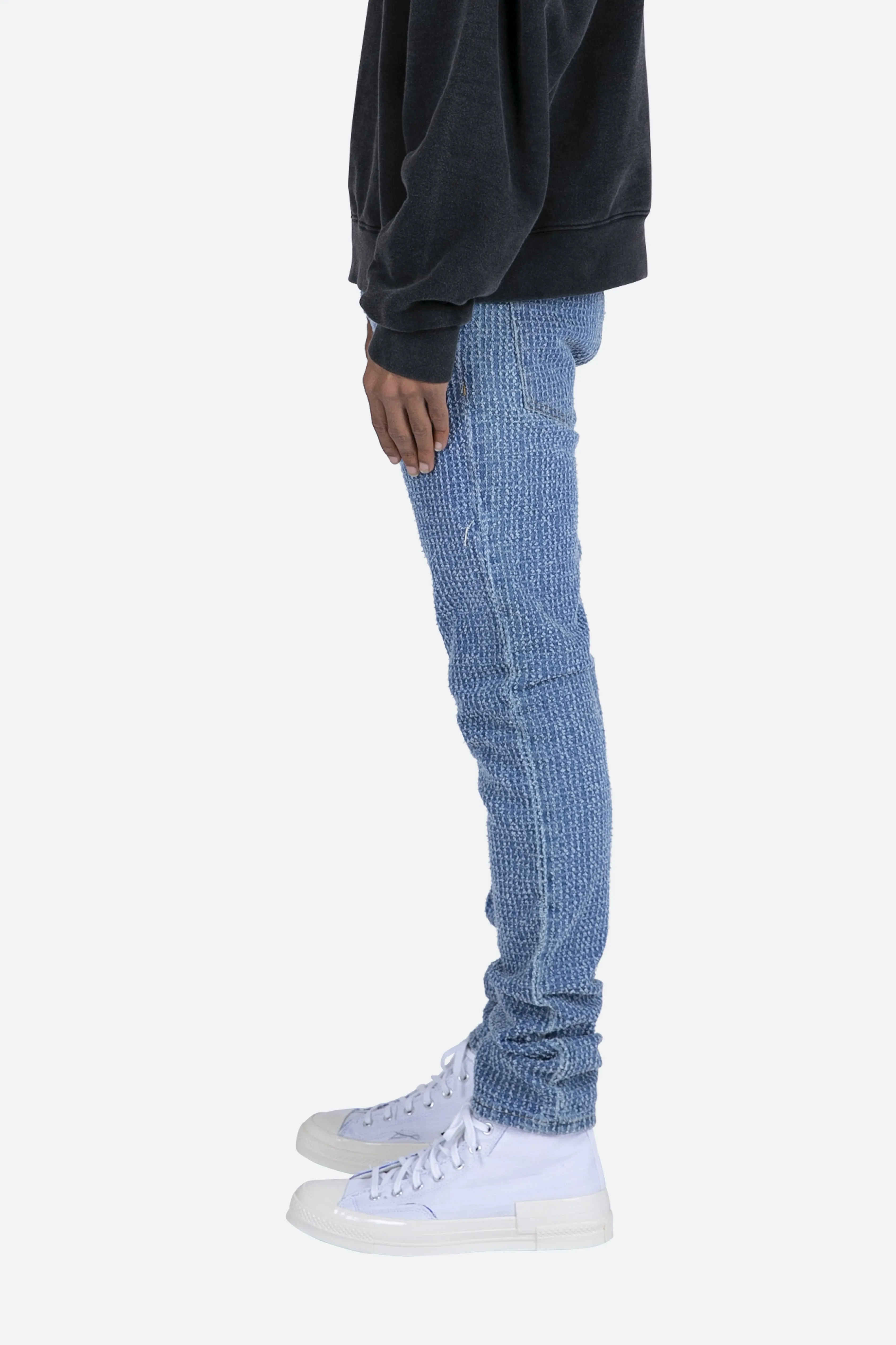 M308 Jacquard Slim Denim - Blue sold by MNML product image thumbnail 4