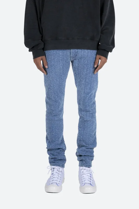 M308 Jacquard Slim Denim - Blue sold by MNML