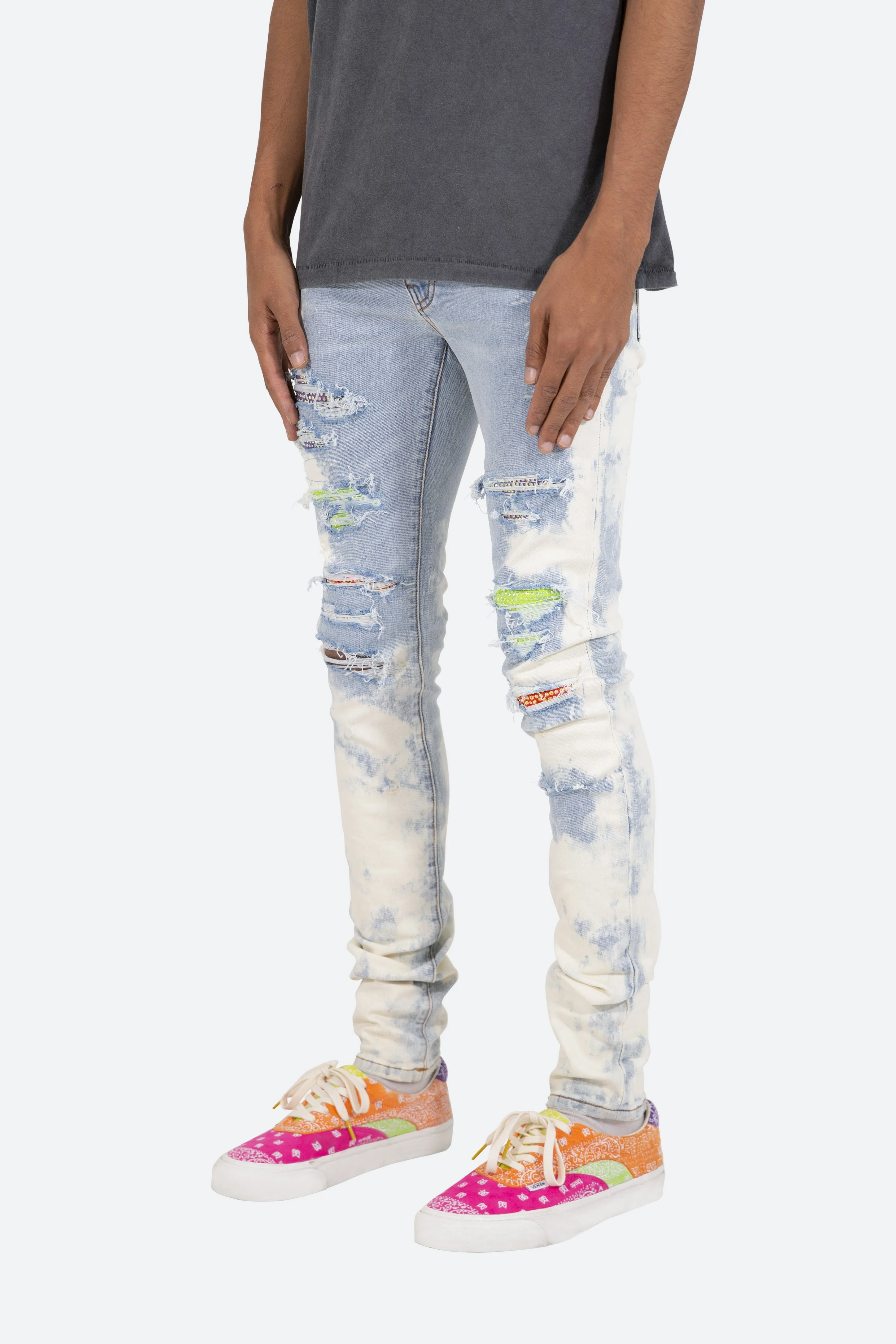 X409 Rhinestone Skinny Denim - Blue sold by MNML product image thumbnail 4