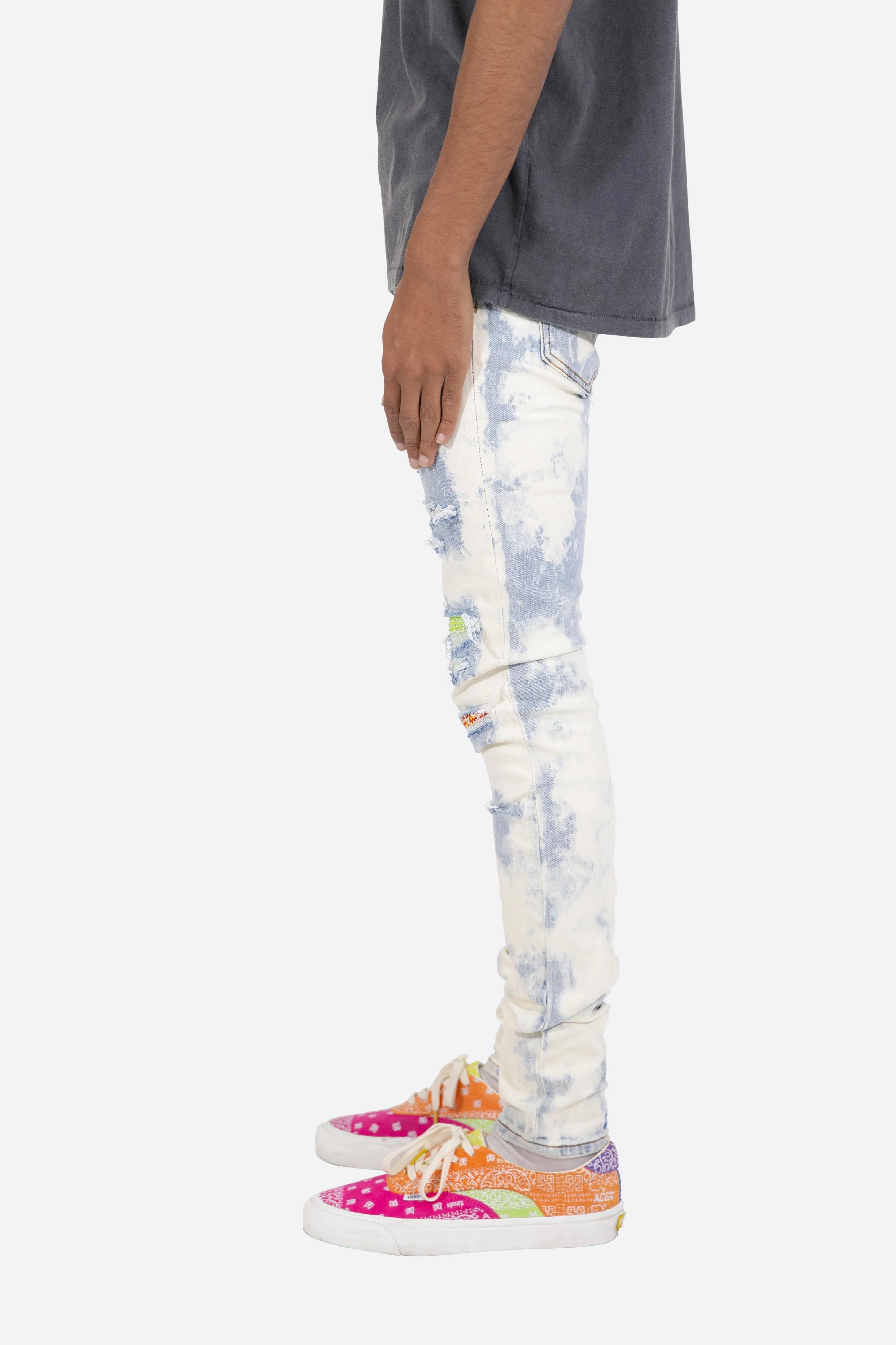 X409 Rhinestone Skinny Denim - Blue sold by MNML product image thumbnail 5