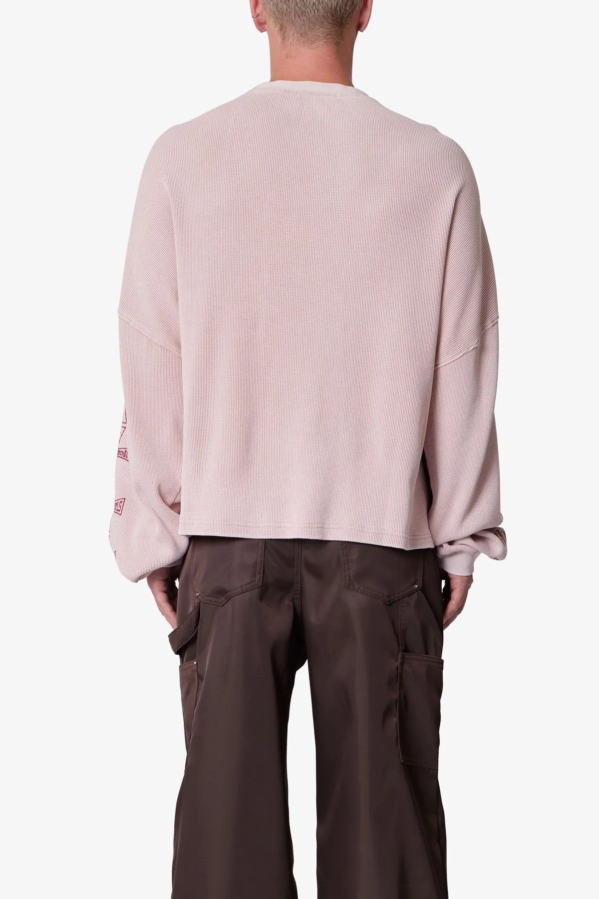 Washed LA Thermal Shirt - Faded Rose sold by MNML product image thumbnail 5