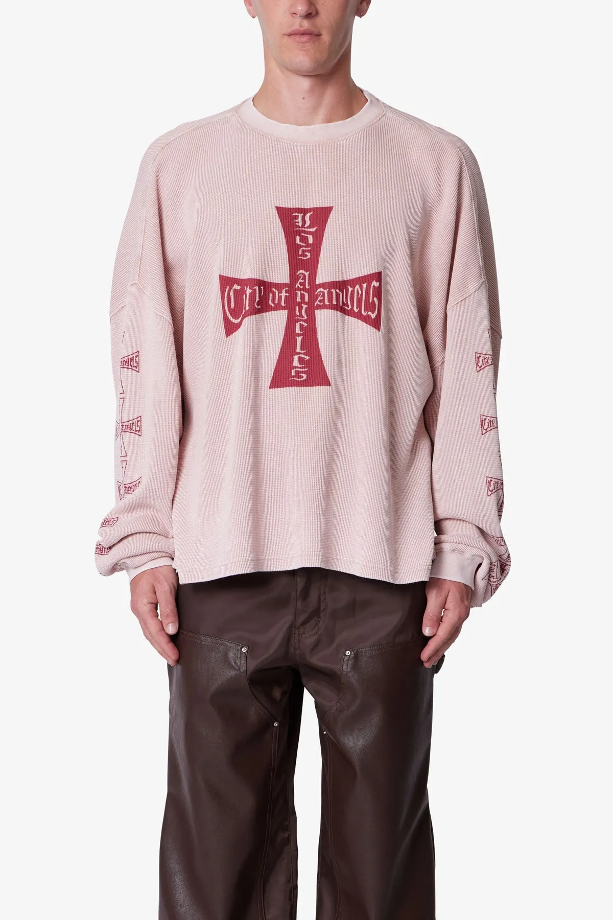 Washed LA Thermal Shirt - Faded Rose sold by MNML product image thumbnail 2
