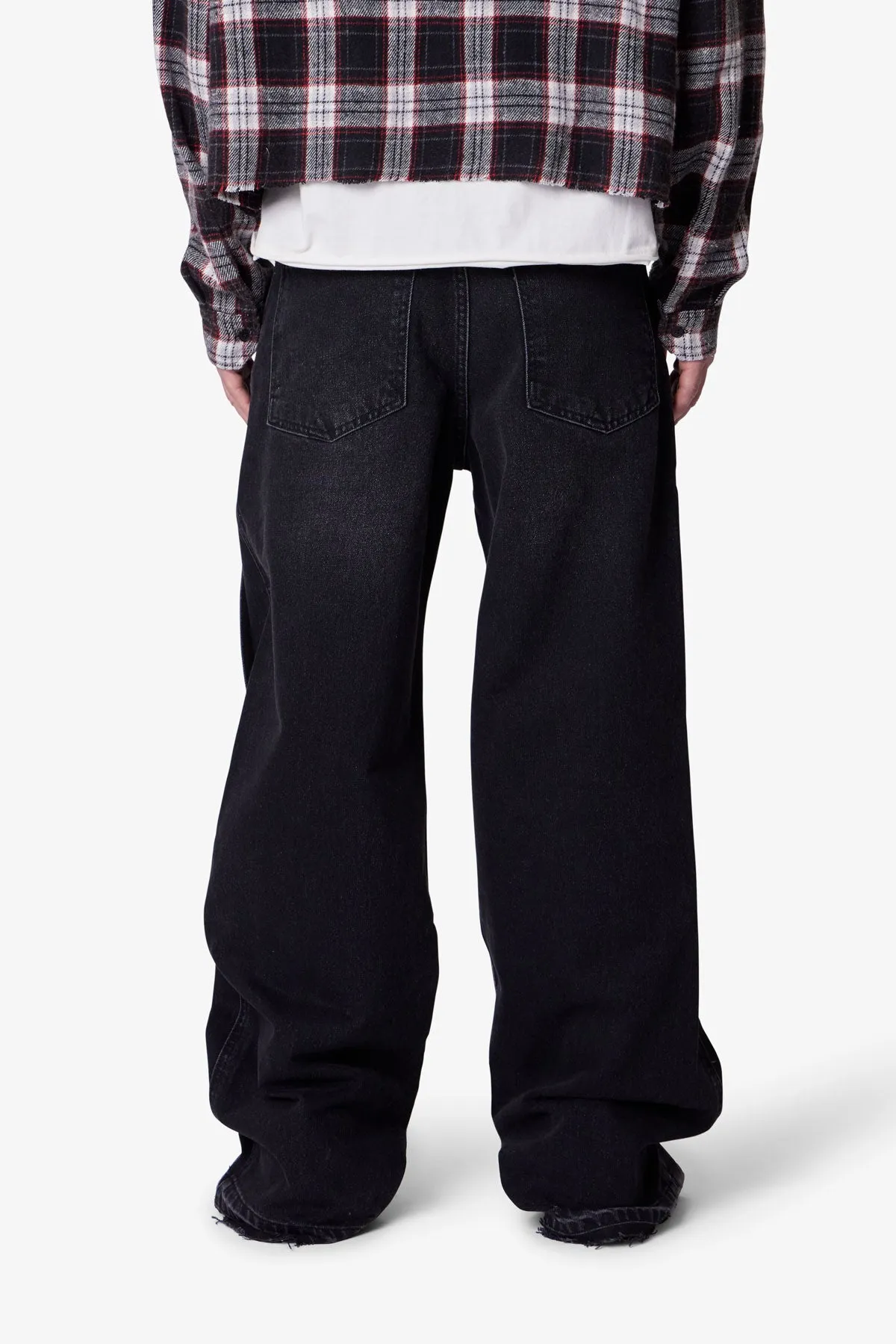 Ultra Baggy Offset Button Denim - Black sold by MNML product image thumbnail 5