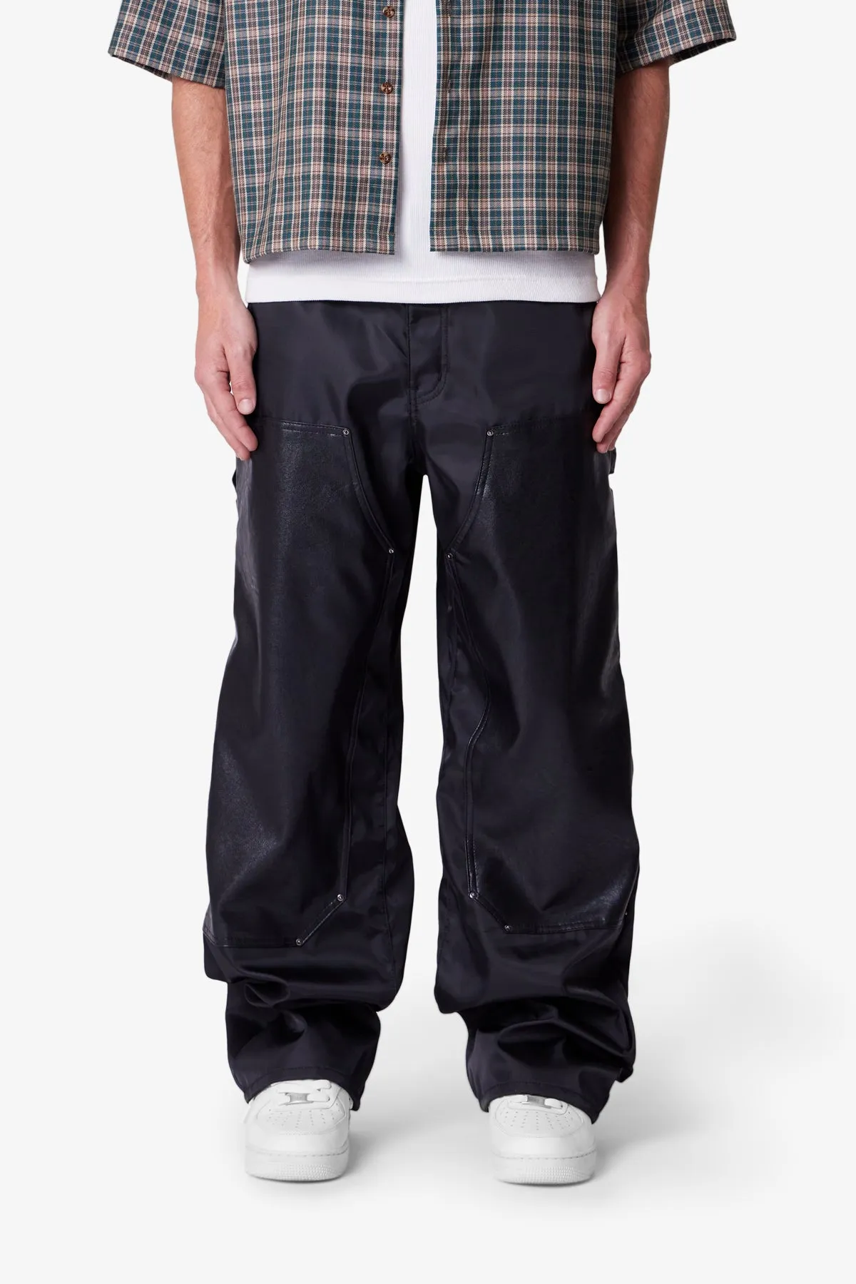 Ultra Baggy Nylon Work Pants - Black sold by MNML