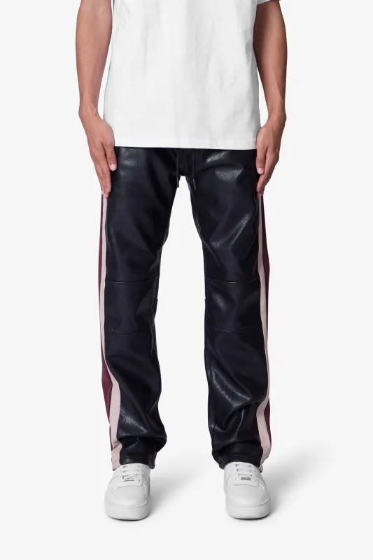Leather Striped Pants - Black sold by MNML