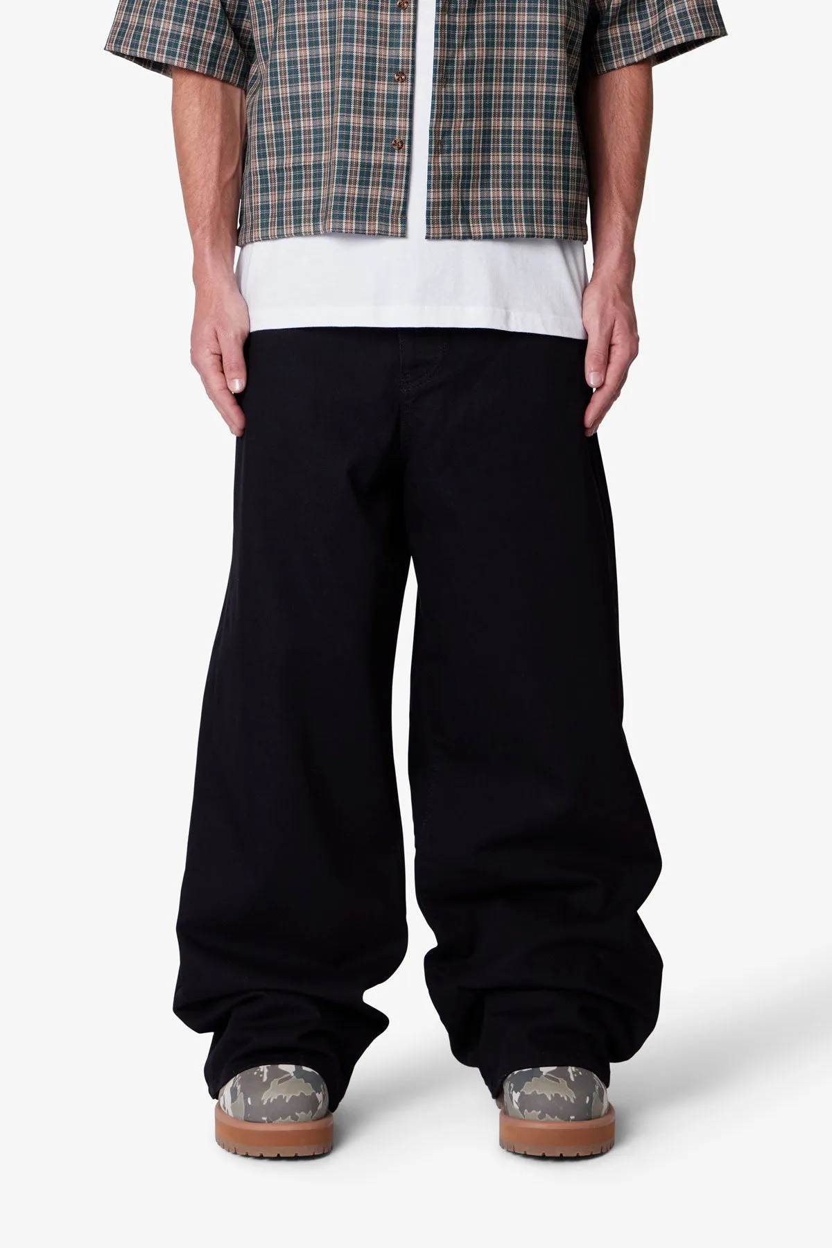 Raw Baggy Rave Denim - Washed Black sold by MNML