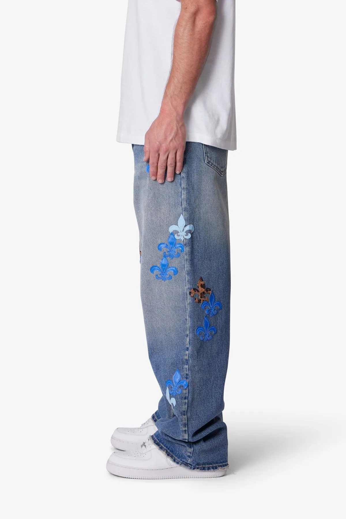 Ultra Baggy Fleur Denim - Blue sold by MNML product image thumbnail 4
