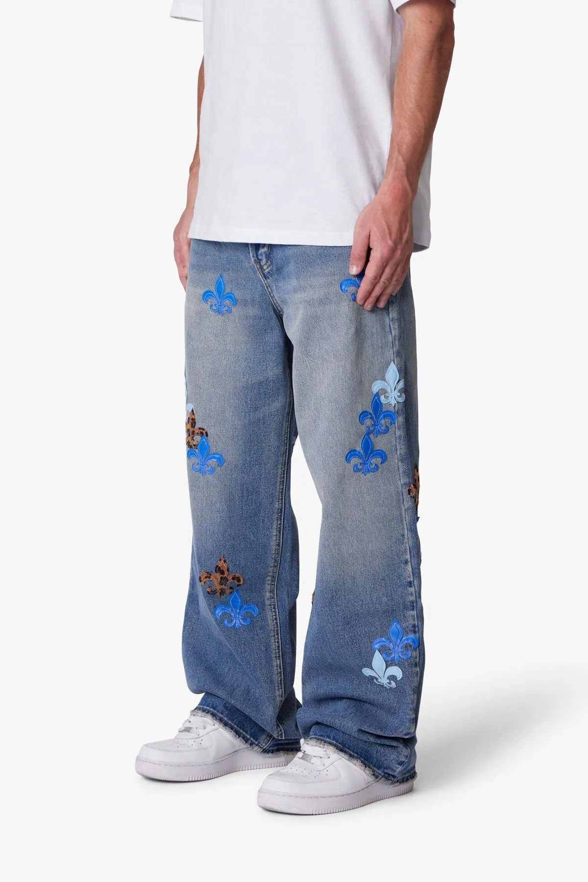 Ultra Baggy Fleur Denim - Blue sold by MNML product image thumbnail 3