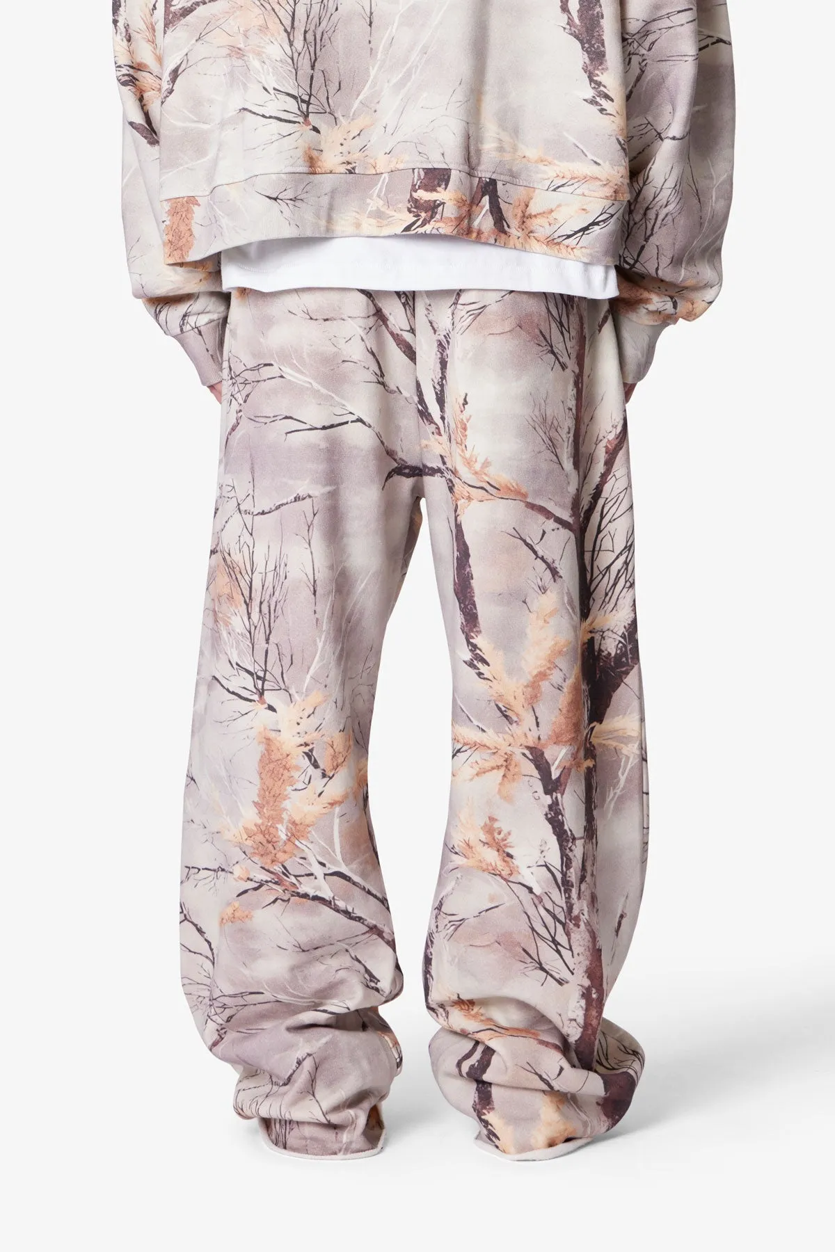 Ultra Baggy Fleece Sweatpants - Snow Camo sold by MNML product image thumbnail 5