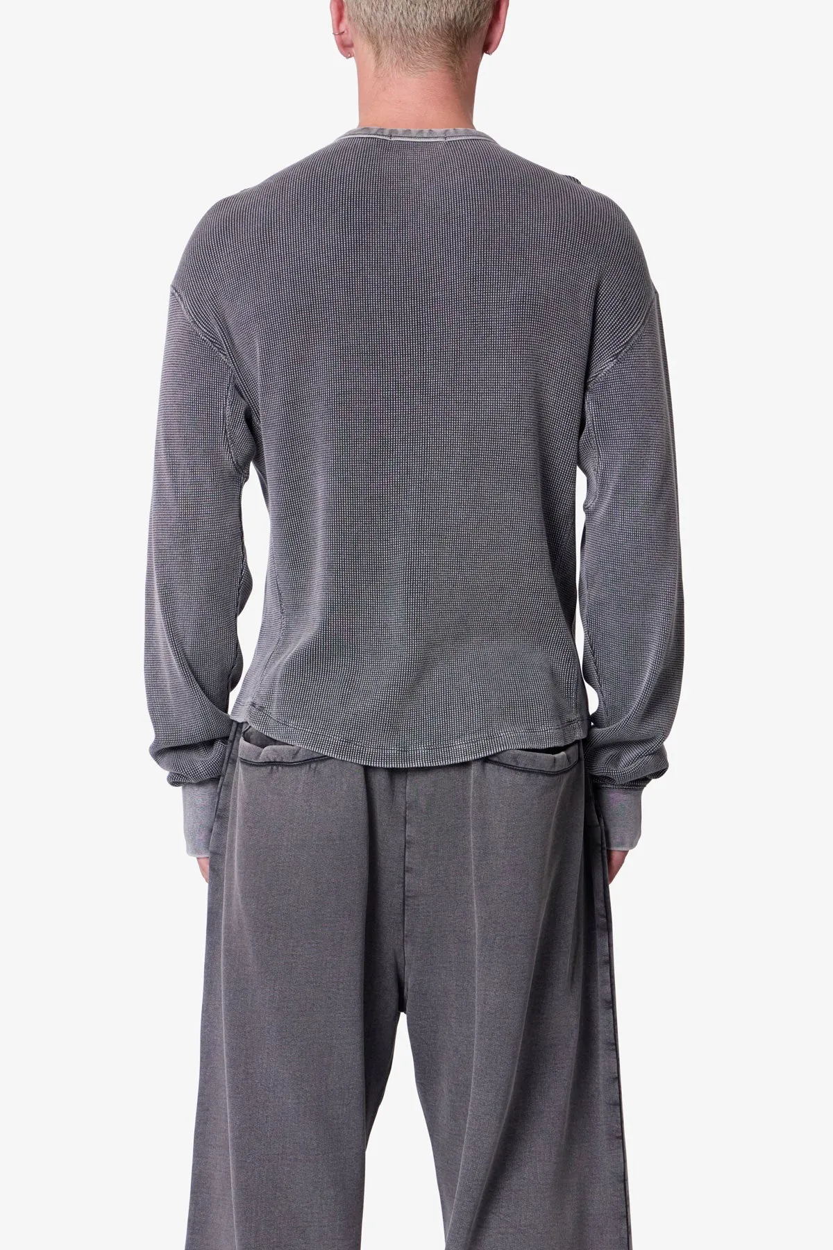 Washed Thermal L/S Tee - Vintage Black sold by MNML product image thumbnail 5