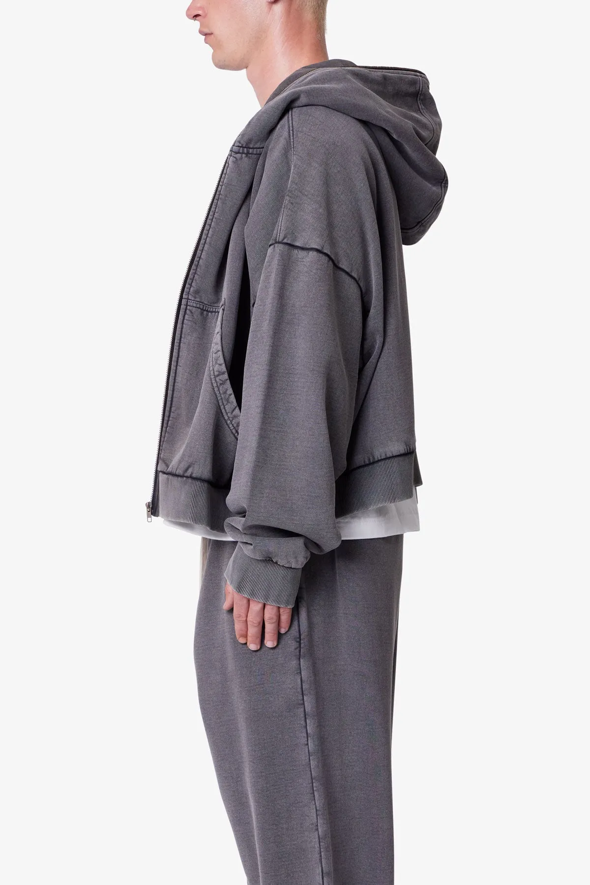 Full Zip Hoodie - Vintage Black sold by MNML product image thumbnail 4