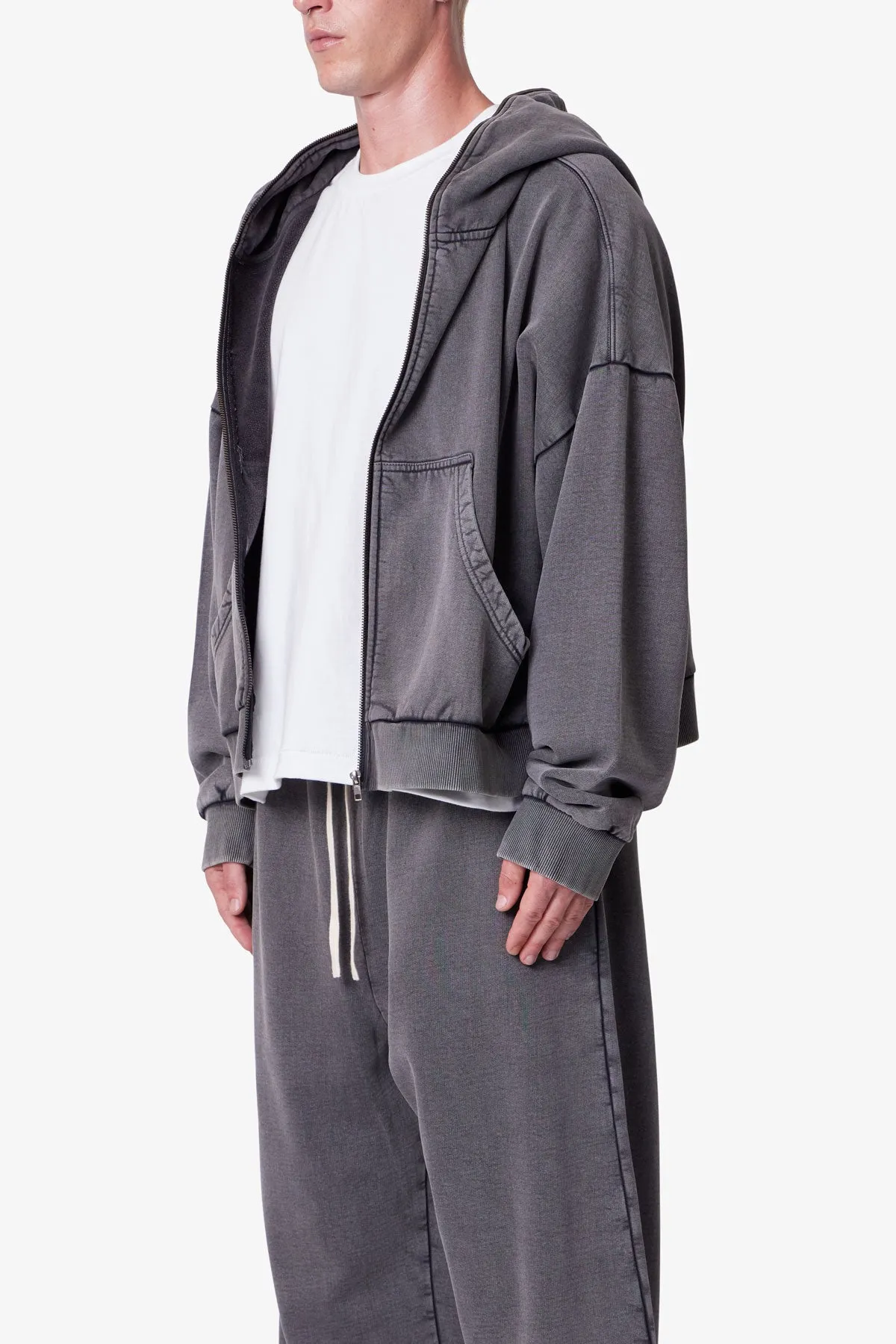 Full Zip Hoodie - Vintage Black sold by MNML product image thumbnail 3