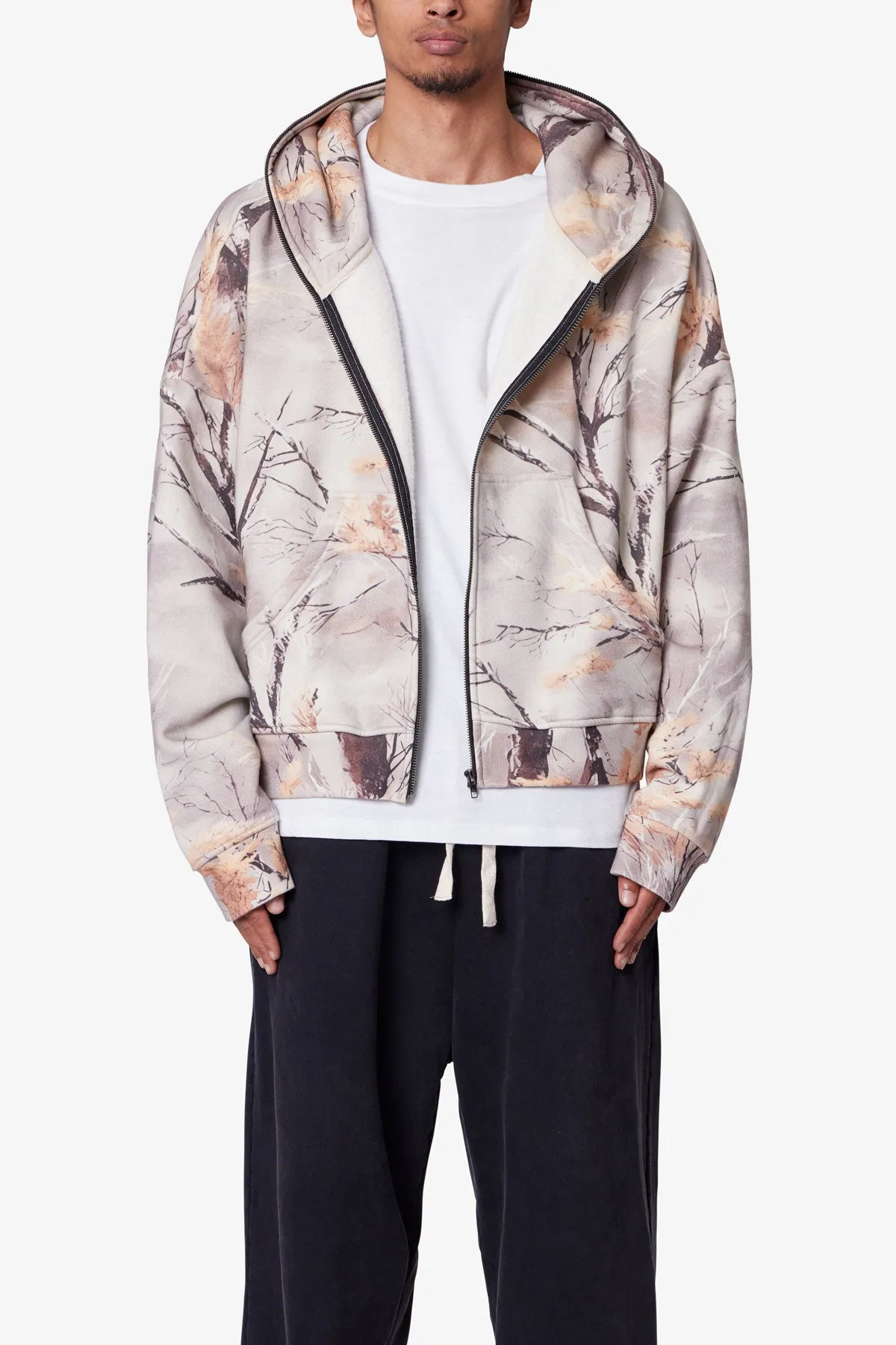 Full Zip Hoodie - Snow Camo sold by MNML product image thumbnail 2