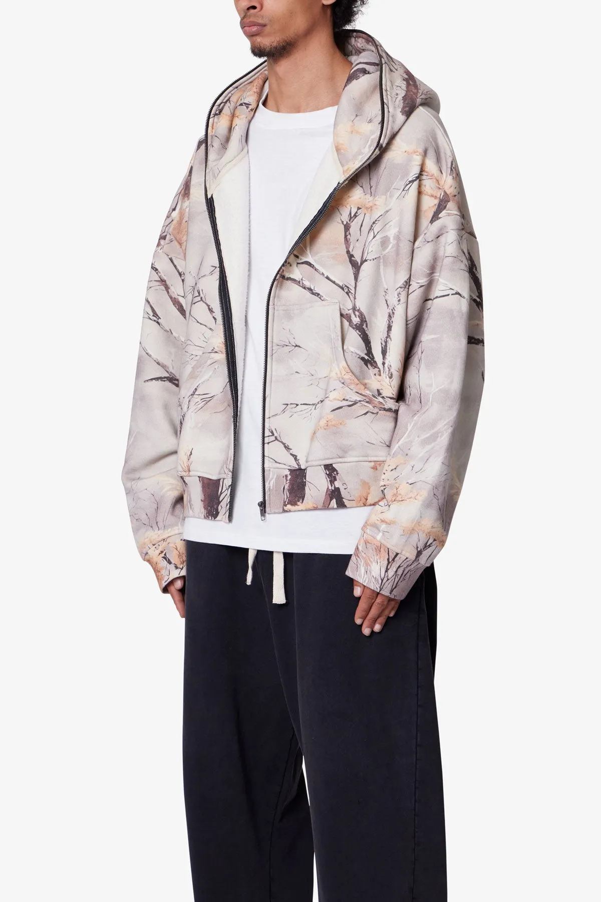 Full Zip Hoodie - Snow Camo sold by MNML product image thumbnail 3